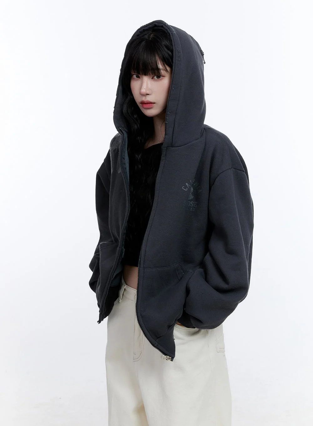 Graphic Oversized Hooded Sweatshirt CD419 - Image 10