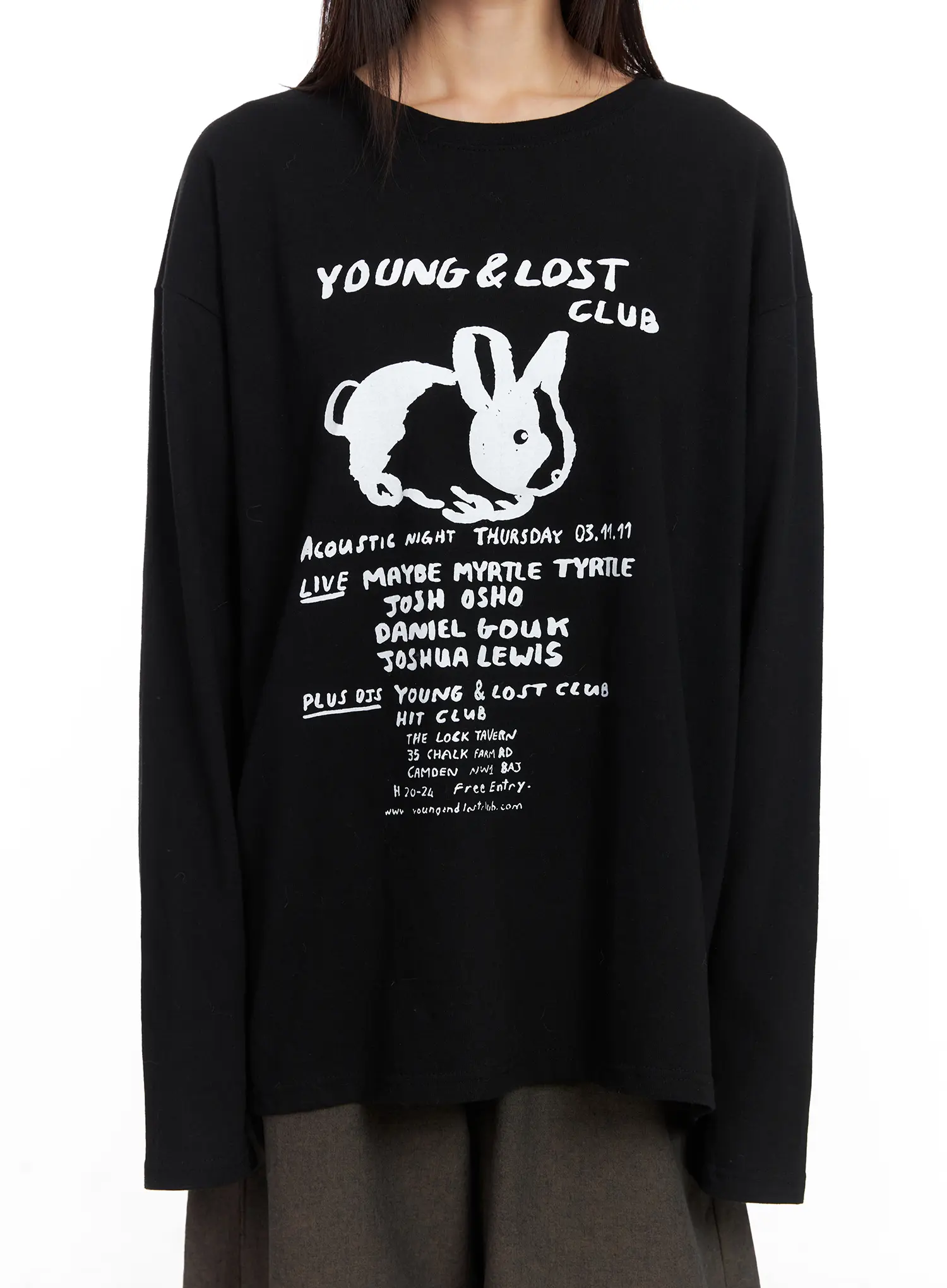 Graphic Oversized Long Sleeve Tee CN521 - Image 8
