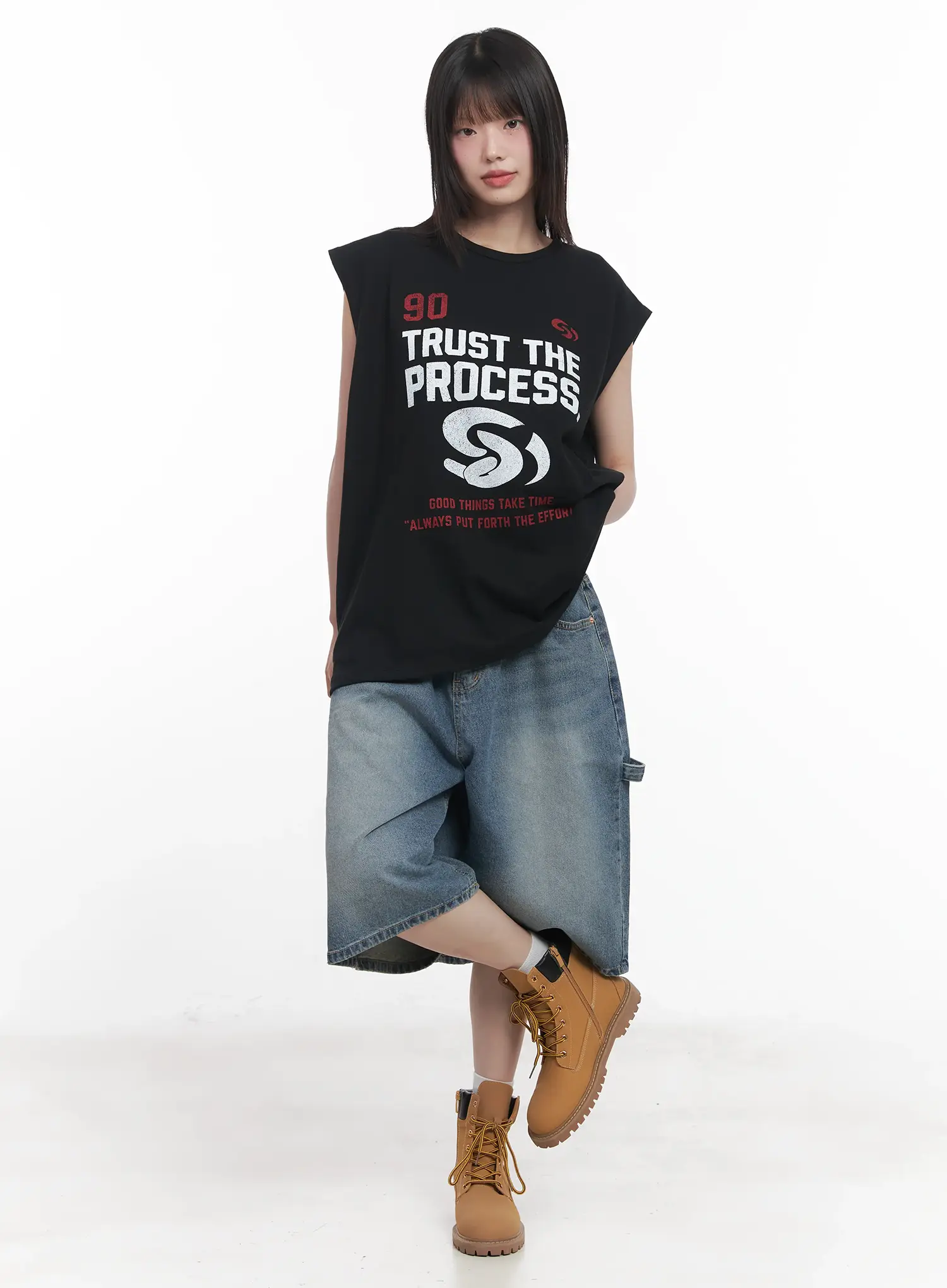 Graphic Oversized Tank Top CU518 - Image 3