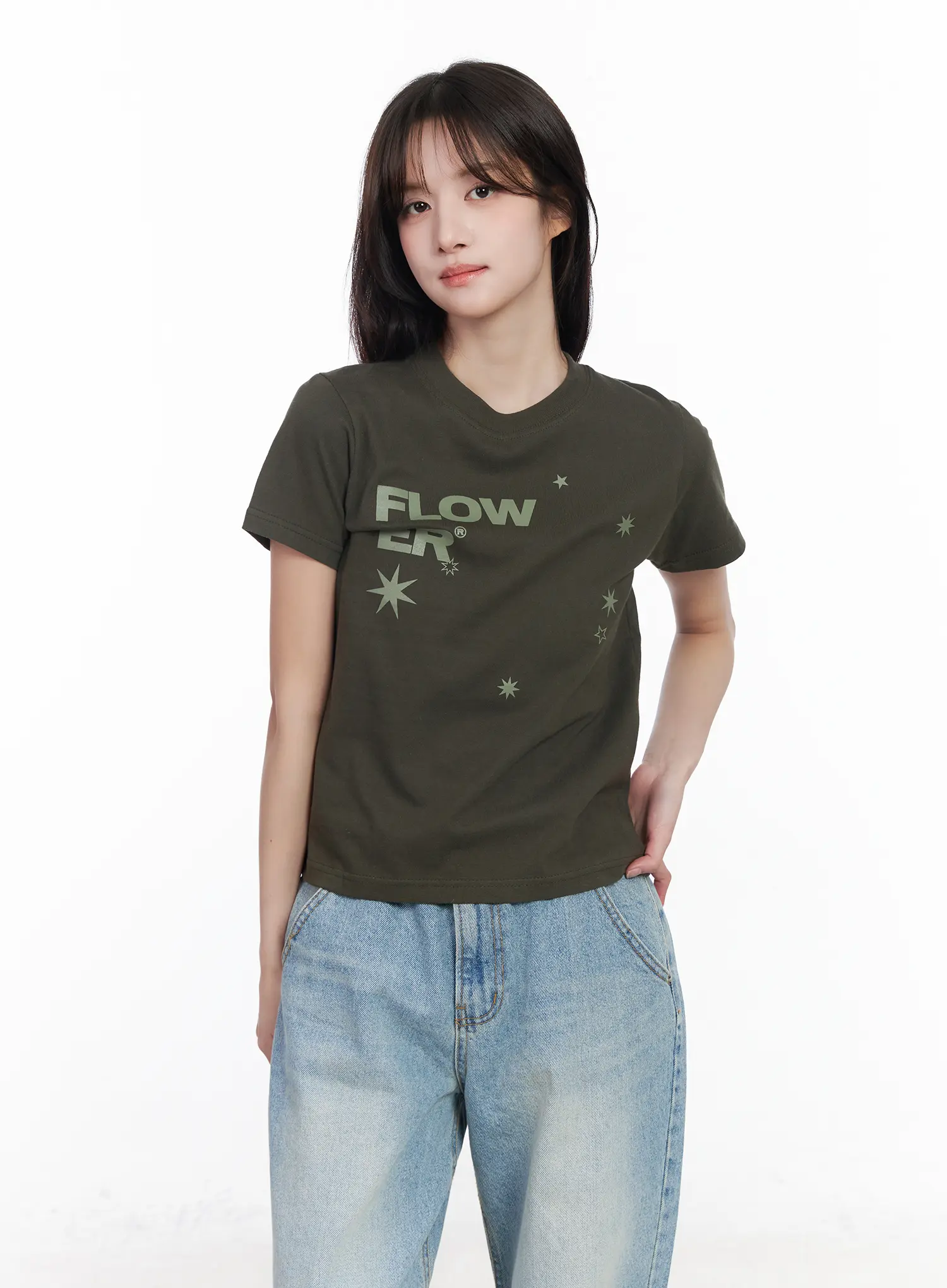Graphic Print Crewneck T-Shirt CM527 - Image 9