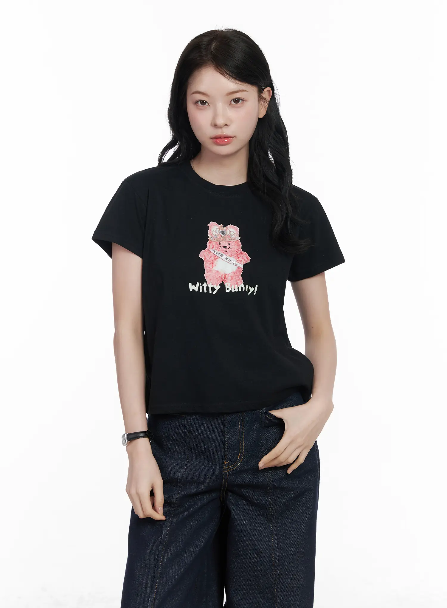 Graphic Print Cropped T-Shirt CA509 - Image 2