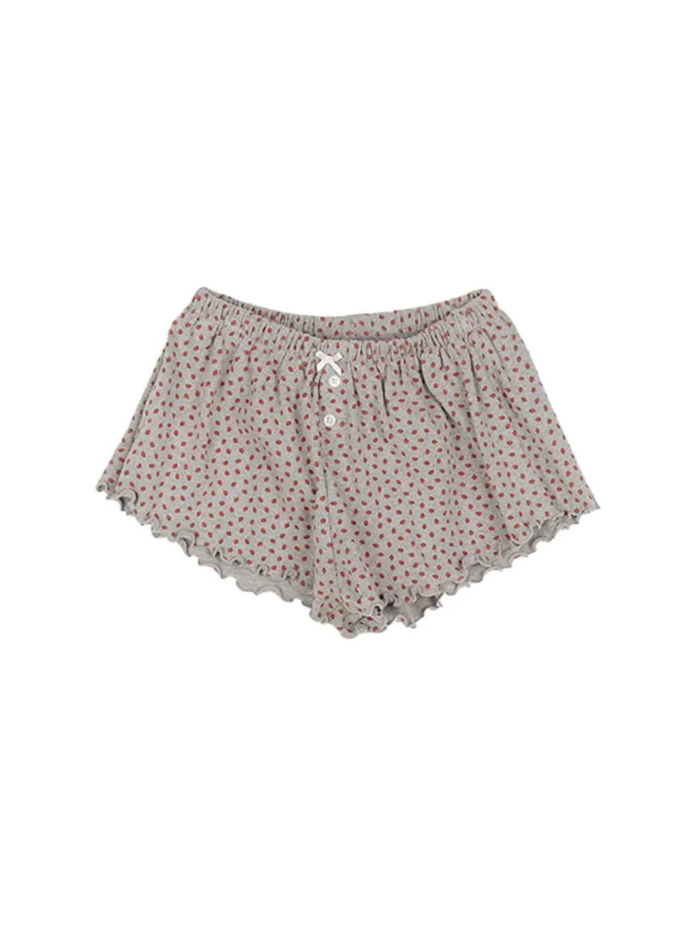 Graphic Print Lettuce Edge Shorts CA525 - Image 10