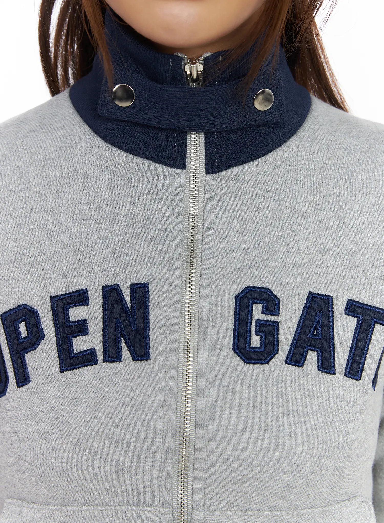 Graphic Print Slim-Fit Zip-Up Cardigan CM520 - Image 5