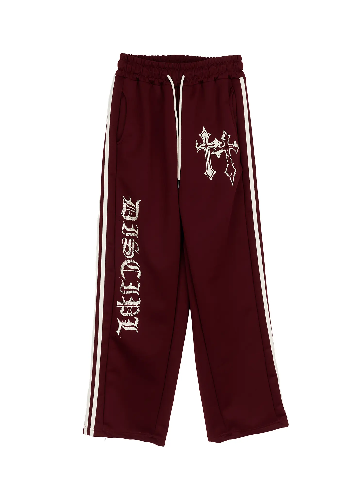 Graphic Print Wide Track Pants CA508 - Image 12