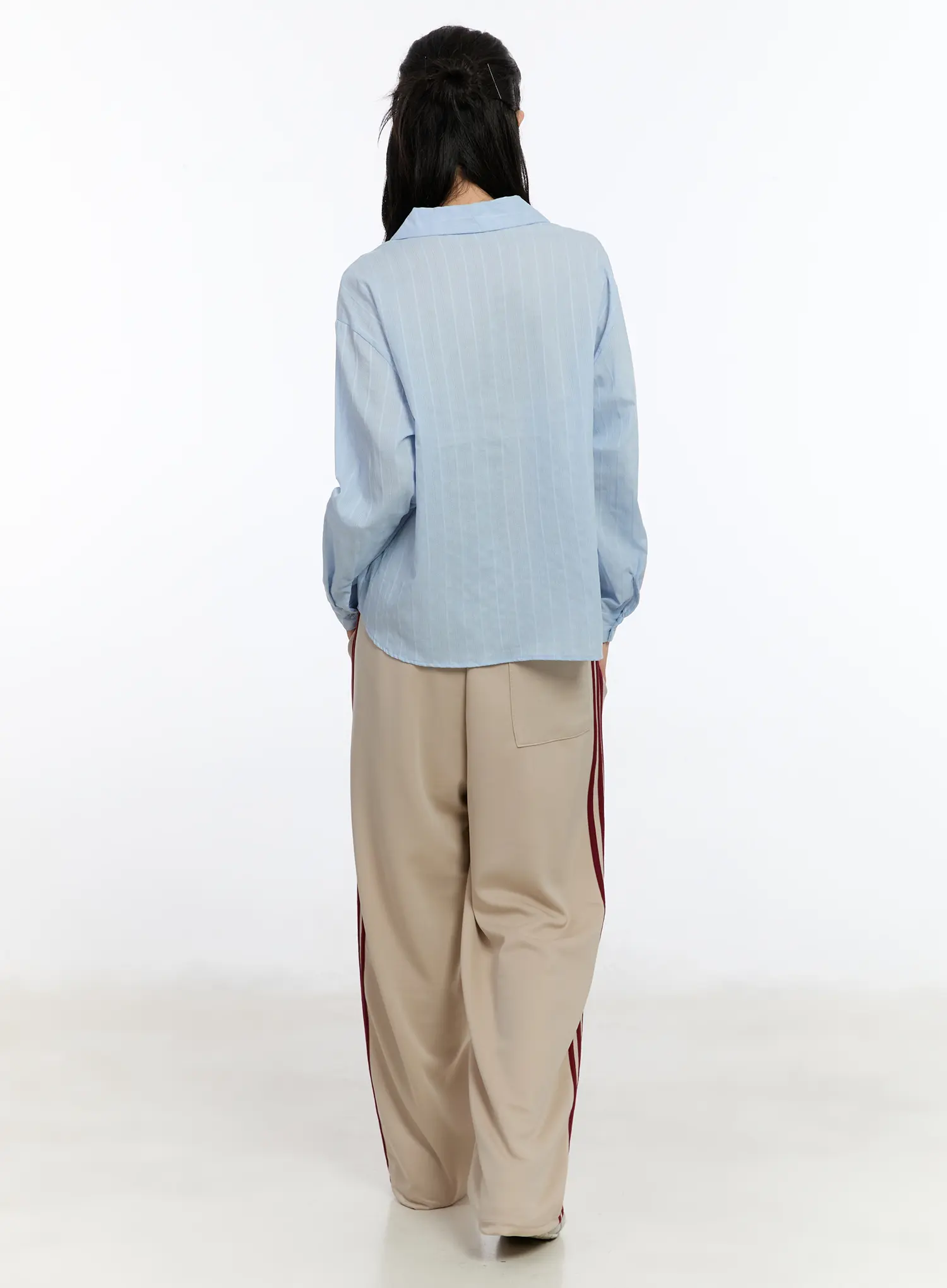 Graphic Print Wide Track Pants CA508 - Image 9