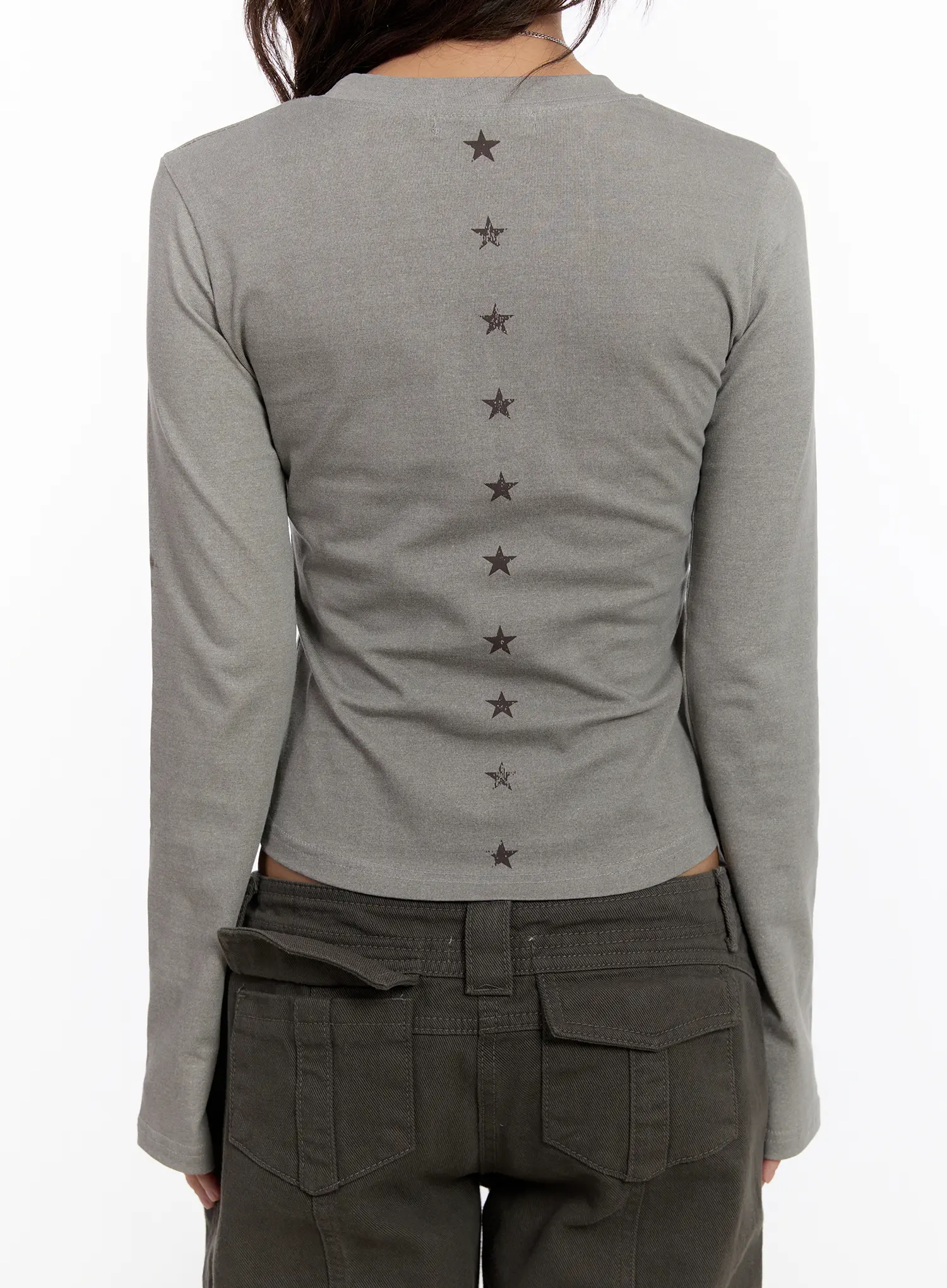Graphic Slim Fit Long Sleeve Top CN527 - Image 6