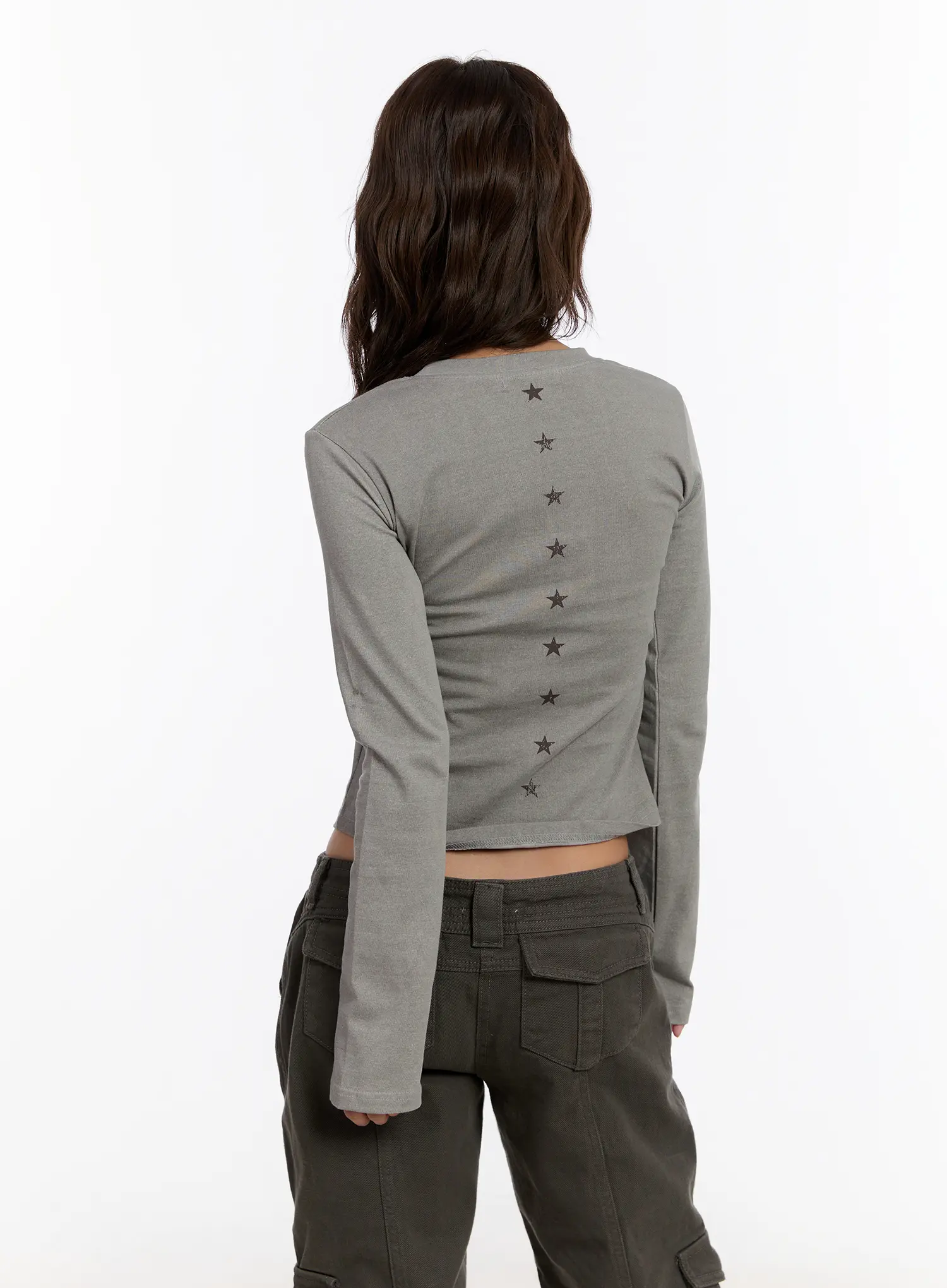 Graphic Slim Fit Long Sleeve Top CN527 - Image 7