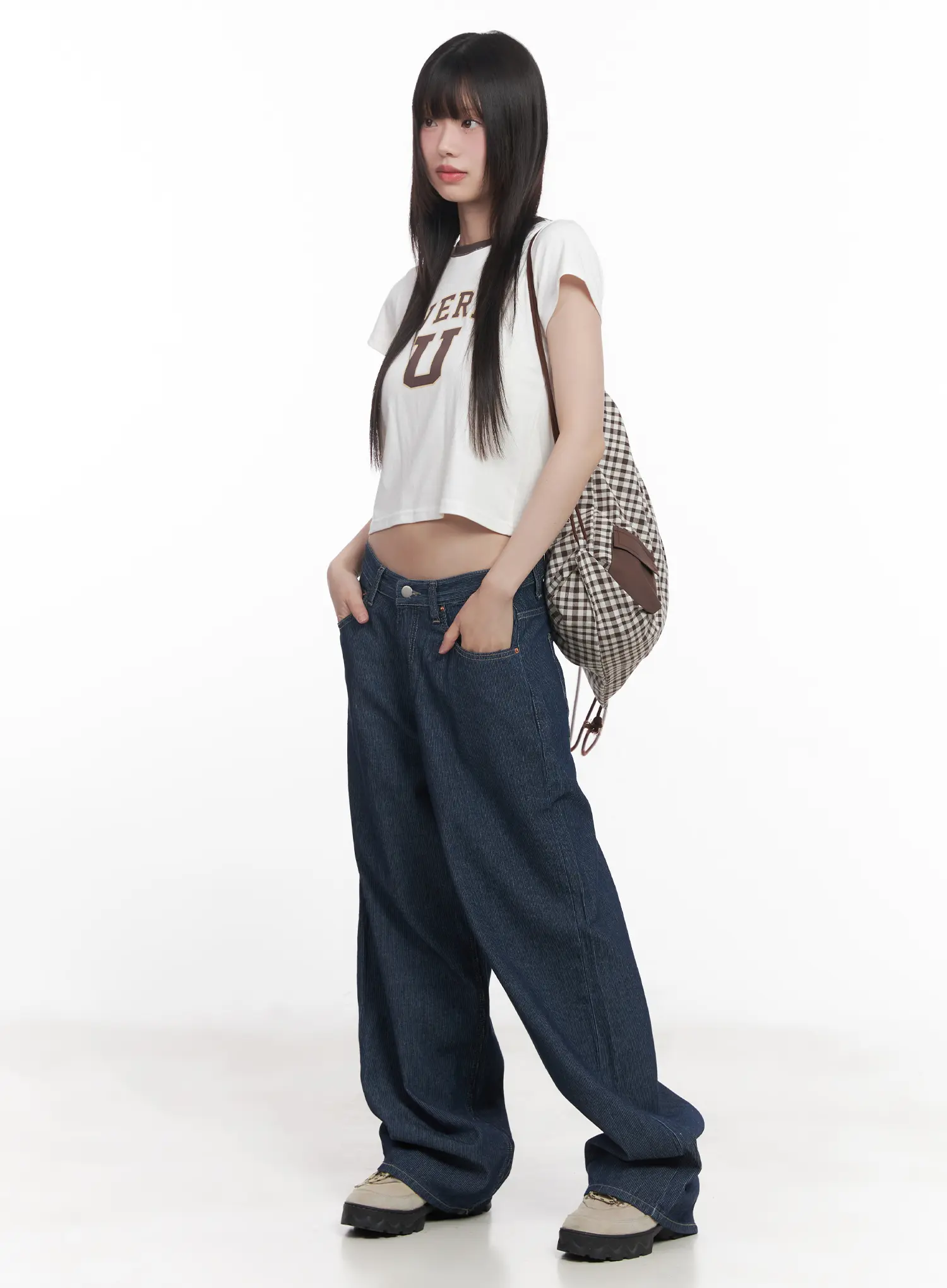Graphic Two-Tone Crop Tee CU518 - Image 8