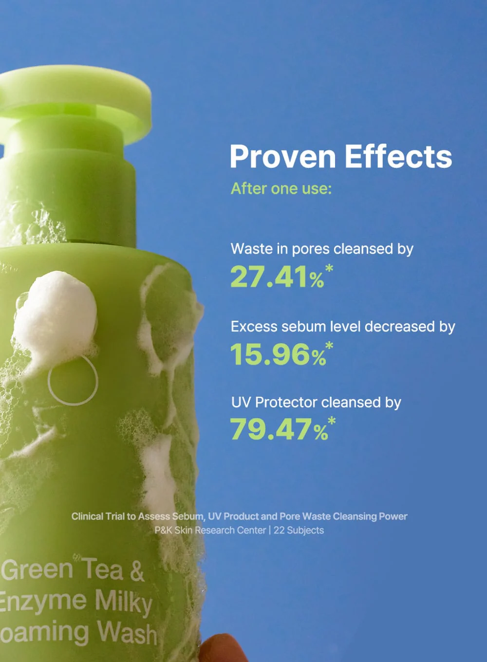 Green Tea & Enzyme Milky Foaming Wash 140ml - Image 9
