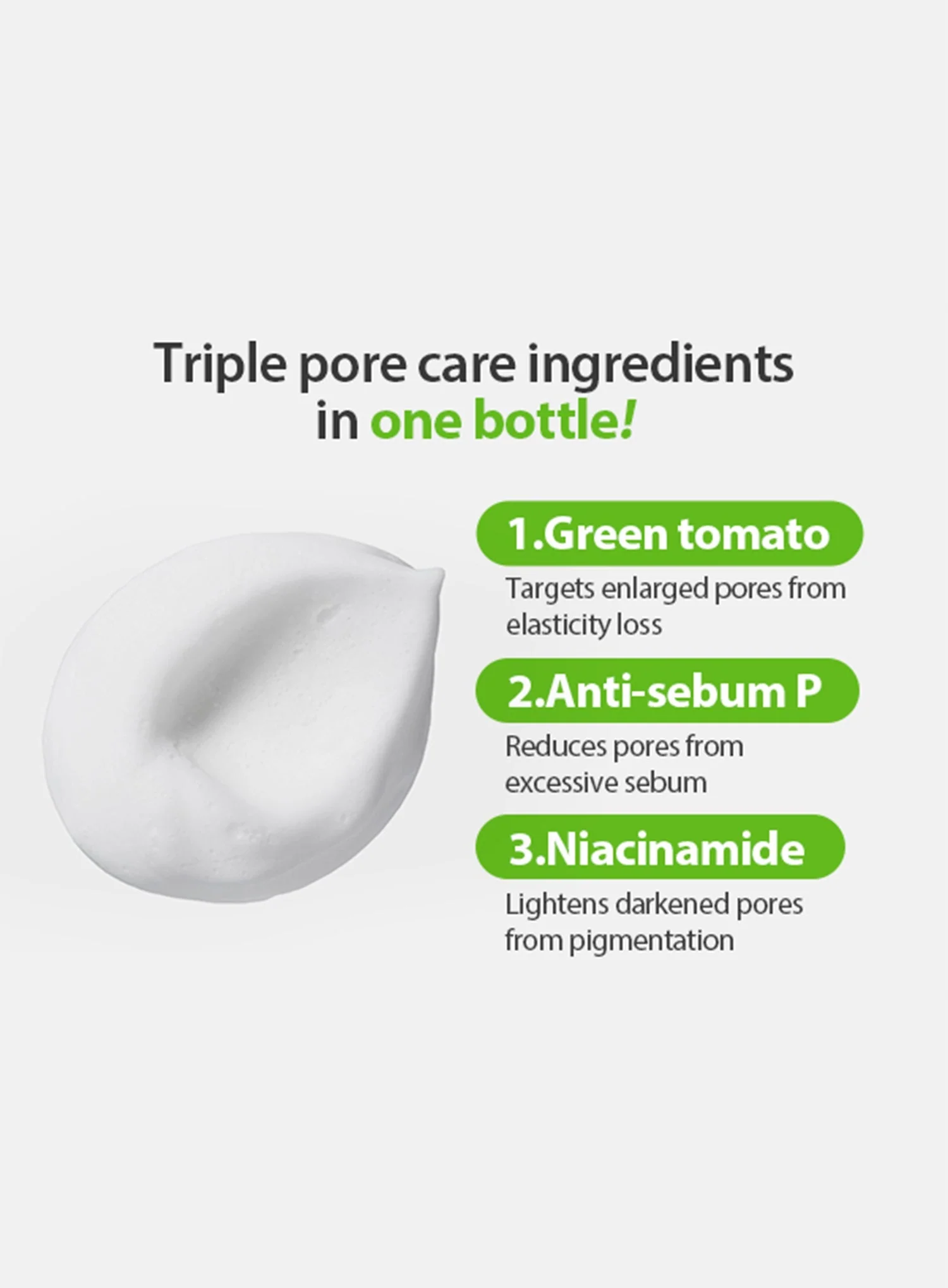 Green Tomato Deep Pore Cleansing Ultra Whipping Foam (120g) - Image 7