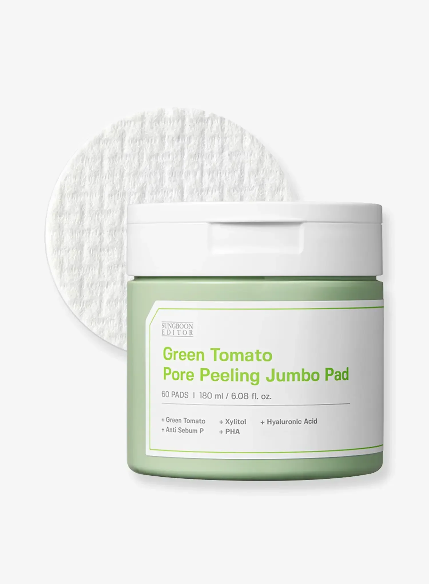 Green Tomato Pore Peeling Jumbo Pad (180ml) - Image 6