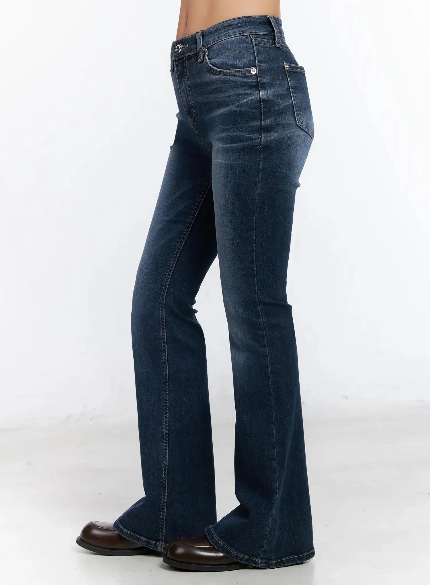 Haeu Dark Wash Bootcut Jeans CA513 - Image 11