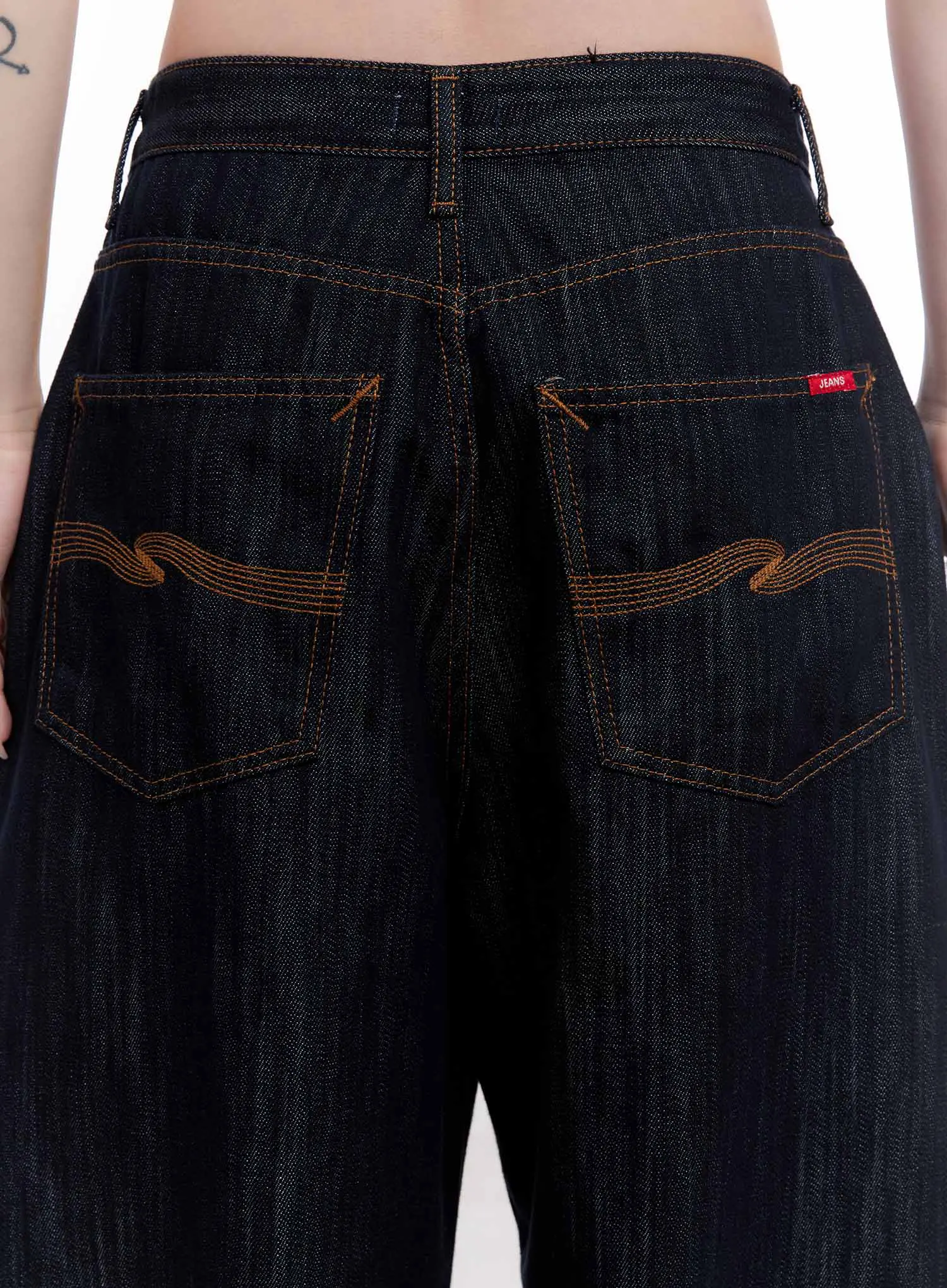 Haewon Dark Washed Baggy Jeans CS530 - Image 5