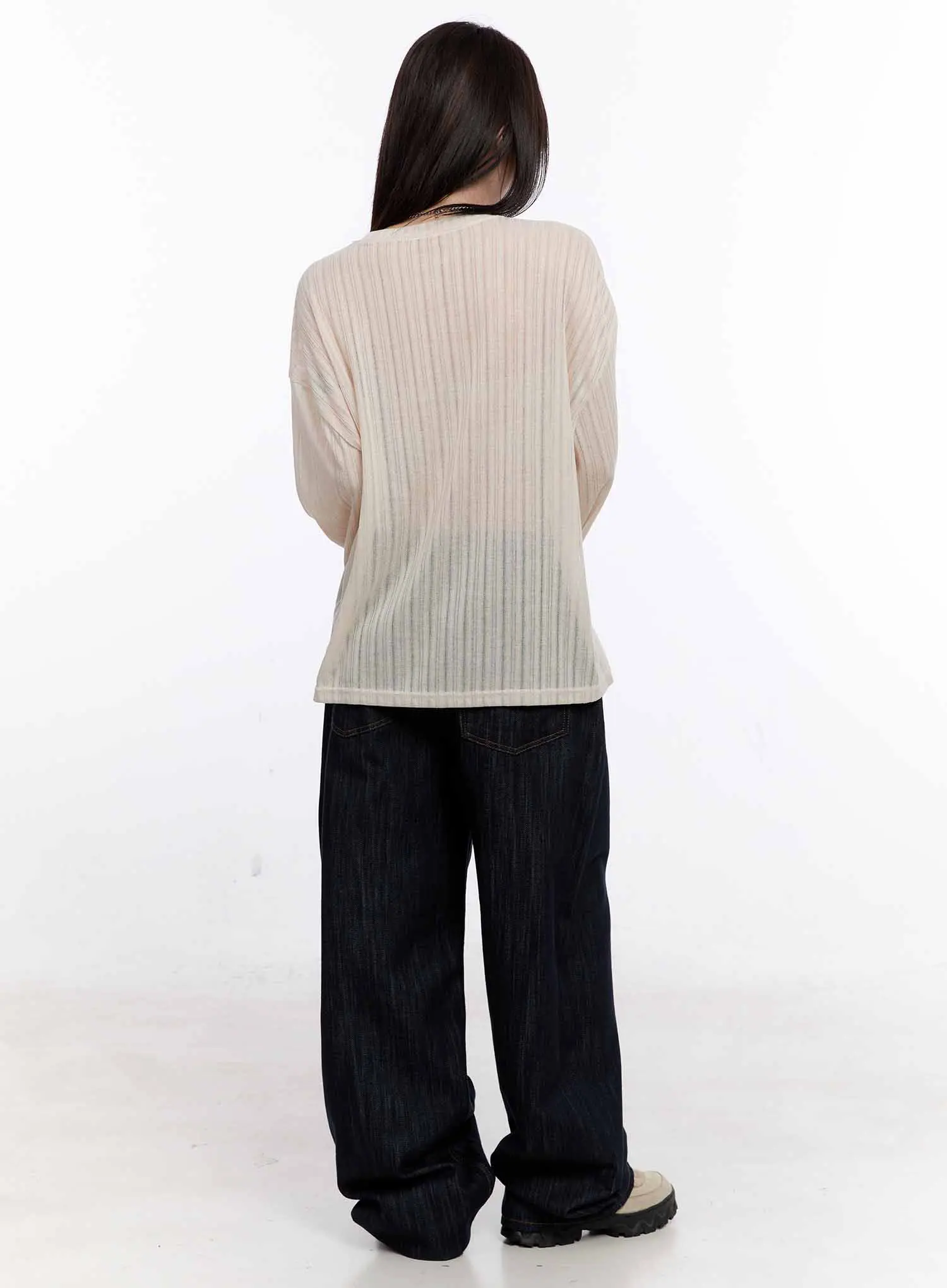 Haewon Dark Washed Baggy Jeans CS530 - Image 7