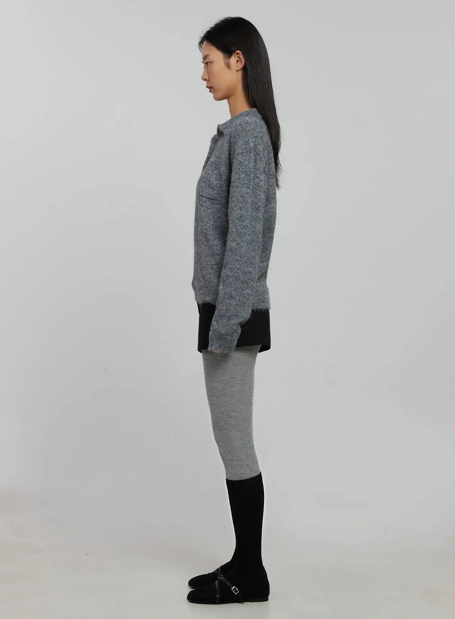 Half Button Collar Sweater IJ509 - Image 10