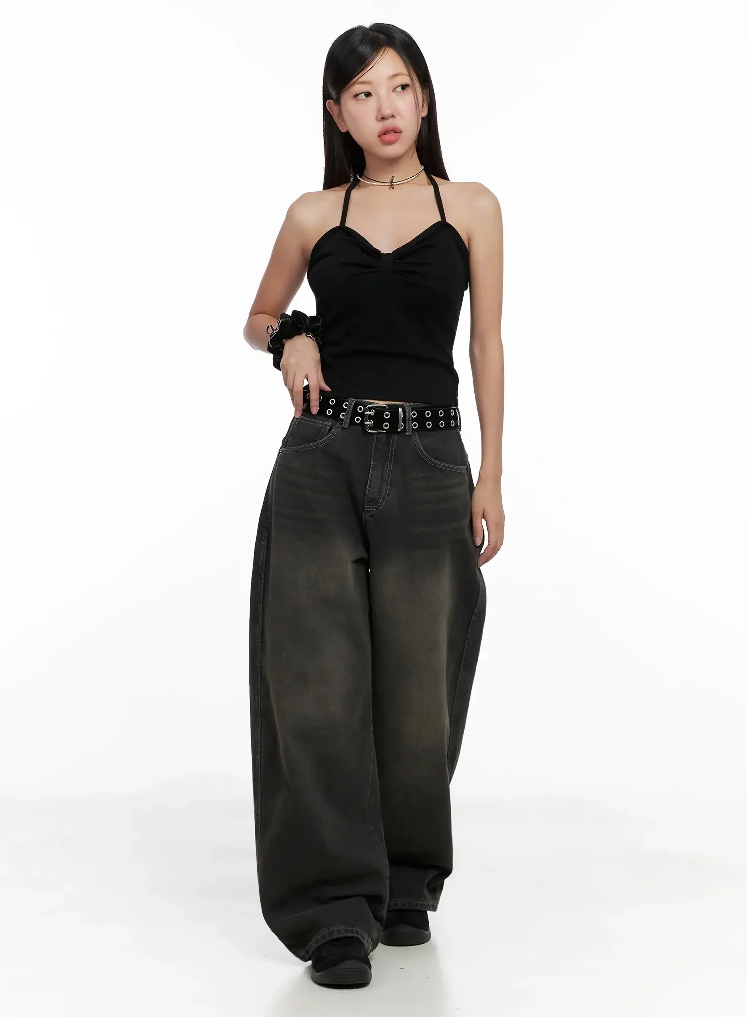 Halter Neck Cropped Tank Top IG527 - Image 2