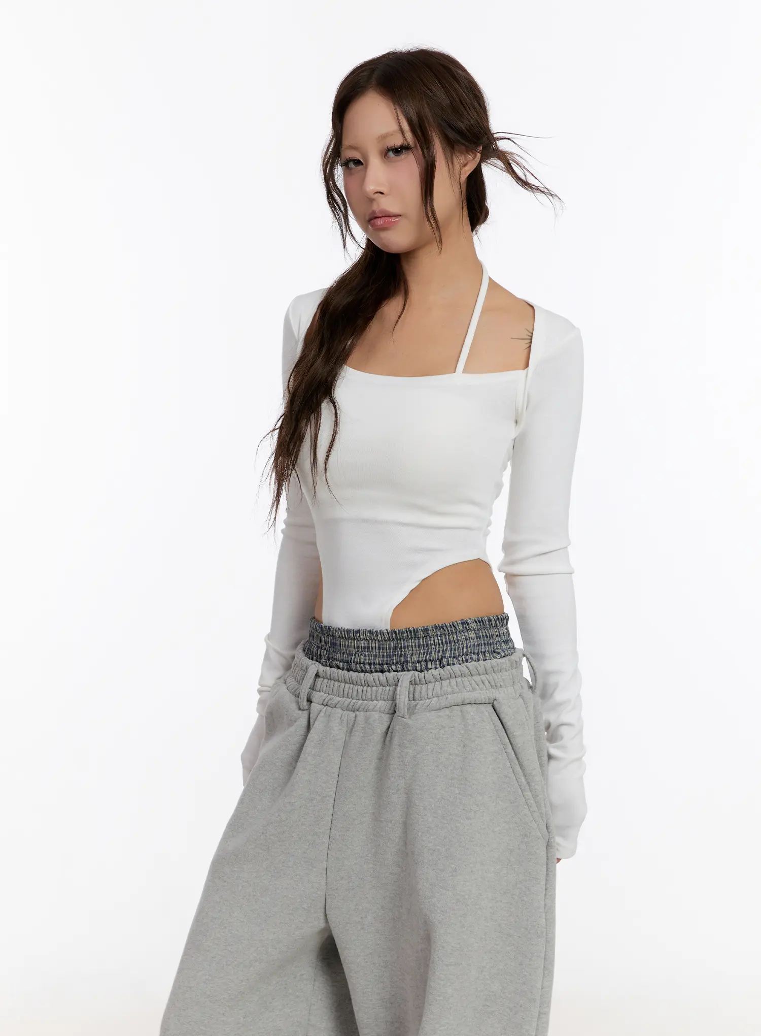 Halter Neck Long Sleeve Bodysuit CN527 - Image 5