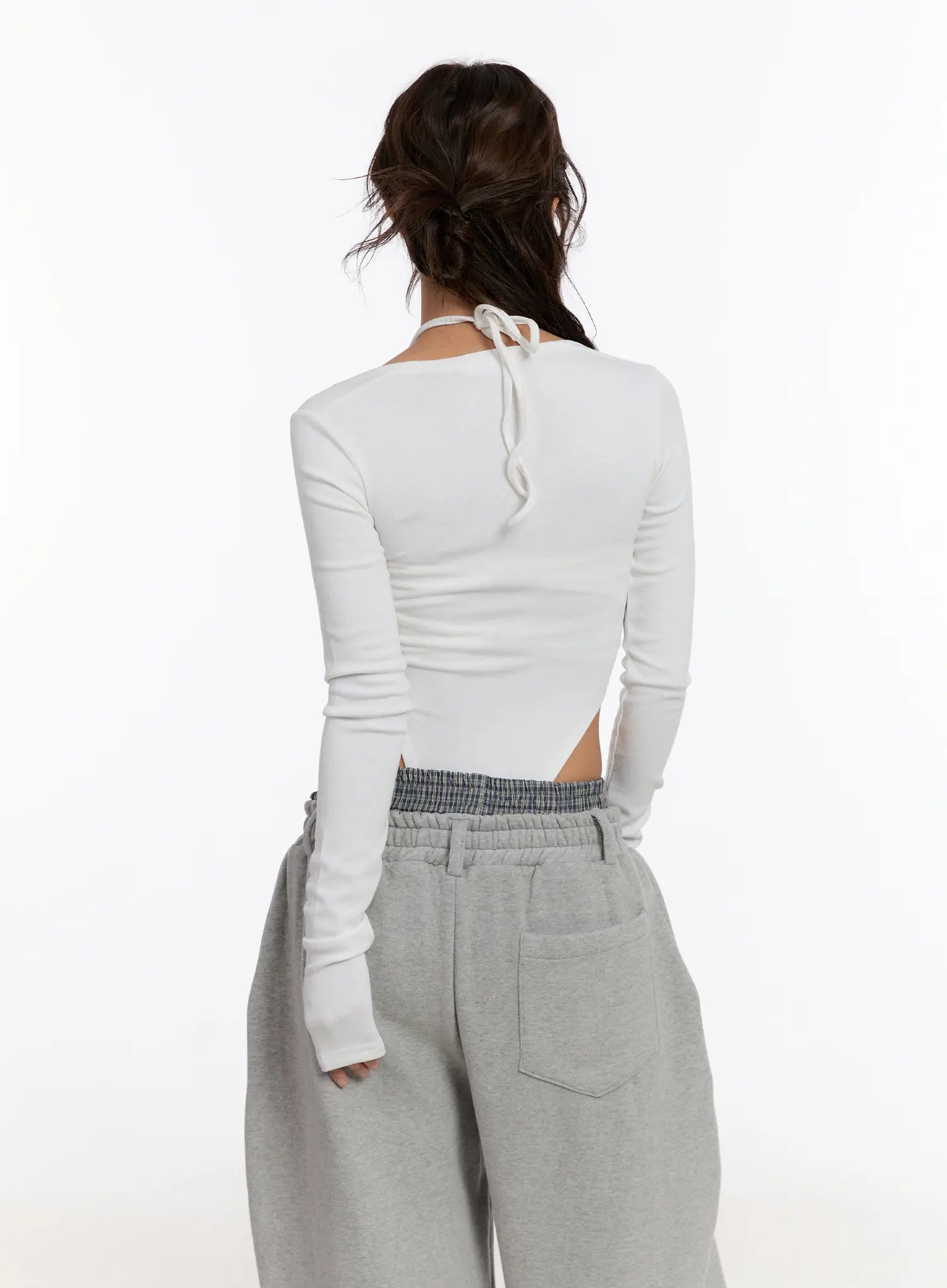 Halter Neck Long Sleeve Bodysuit CN527 - Image 7