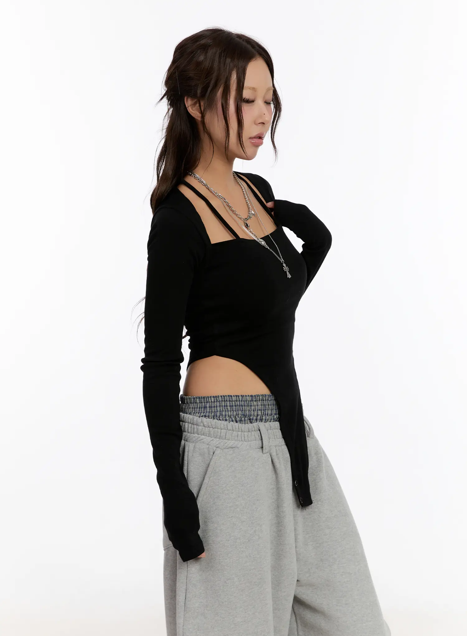 Halter Neck Long Sleeve Bodysuit CN527 - Image 9