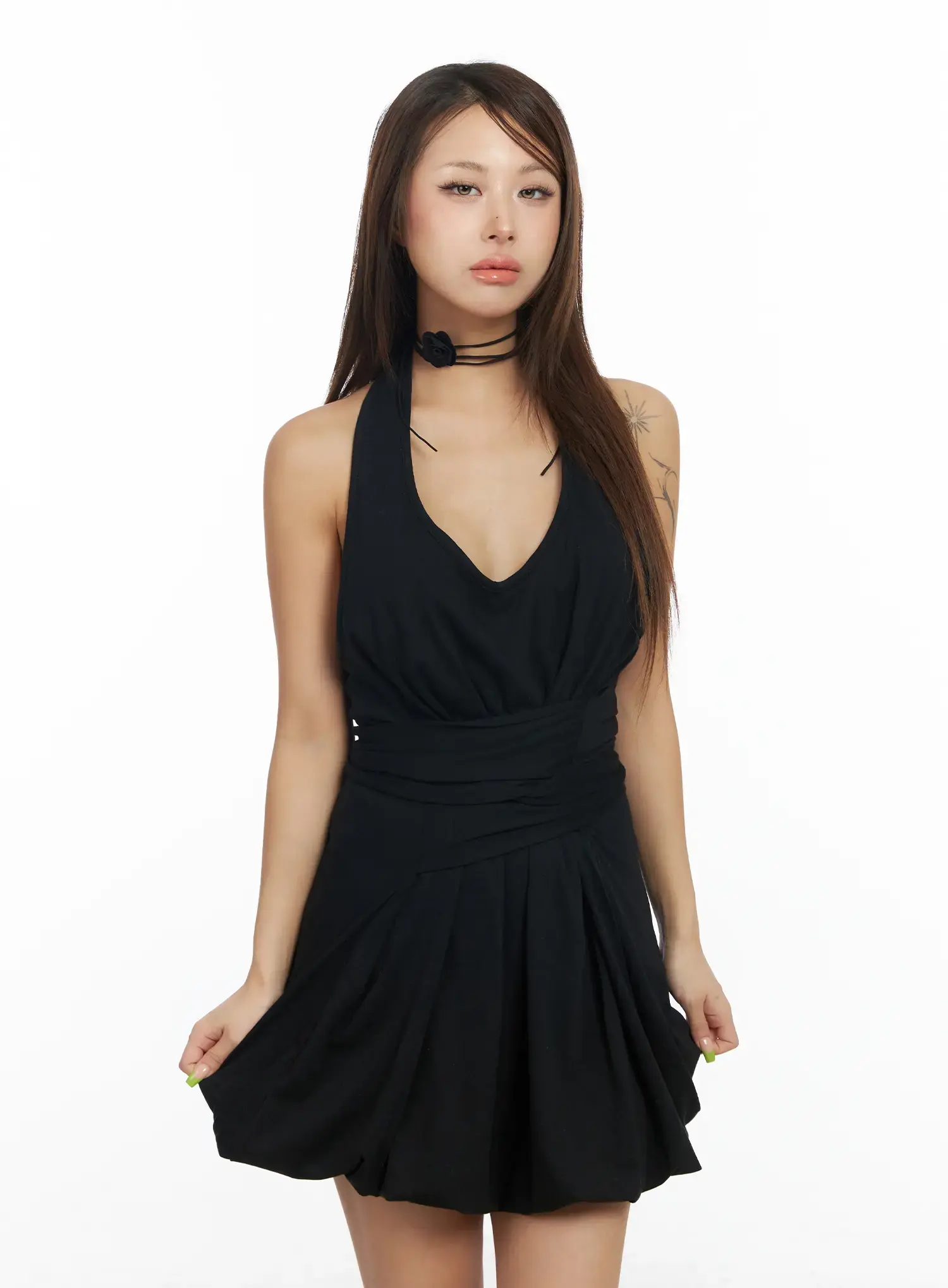 Halter Neck Mini Dress CF512 - Image 3