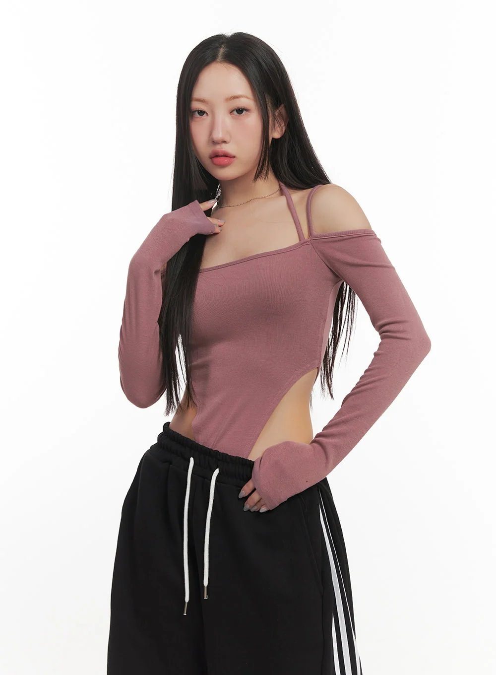 Halter String Cut-Out Bodysuit Top CF525 - Image 10