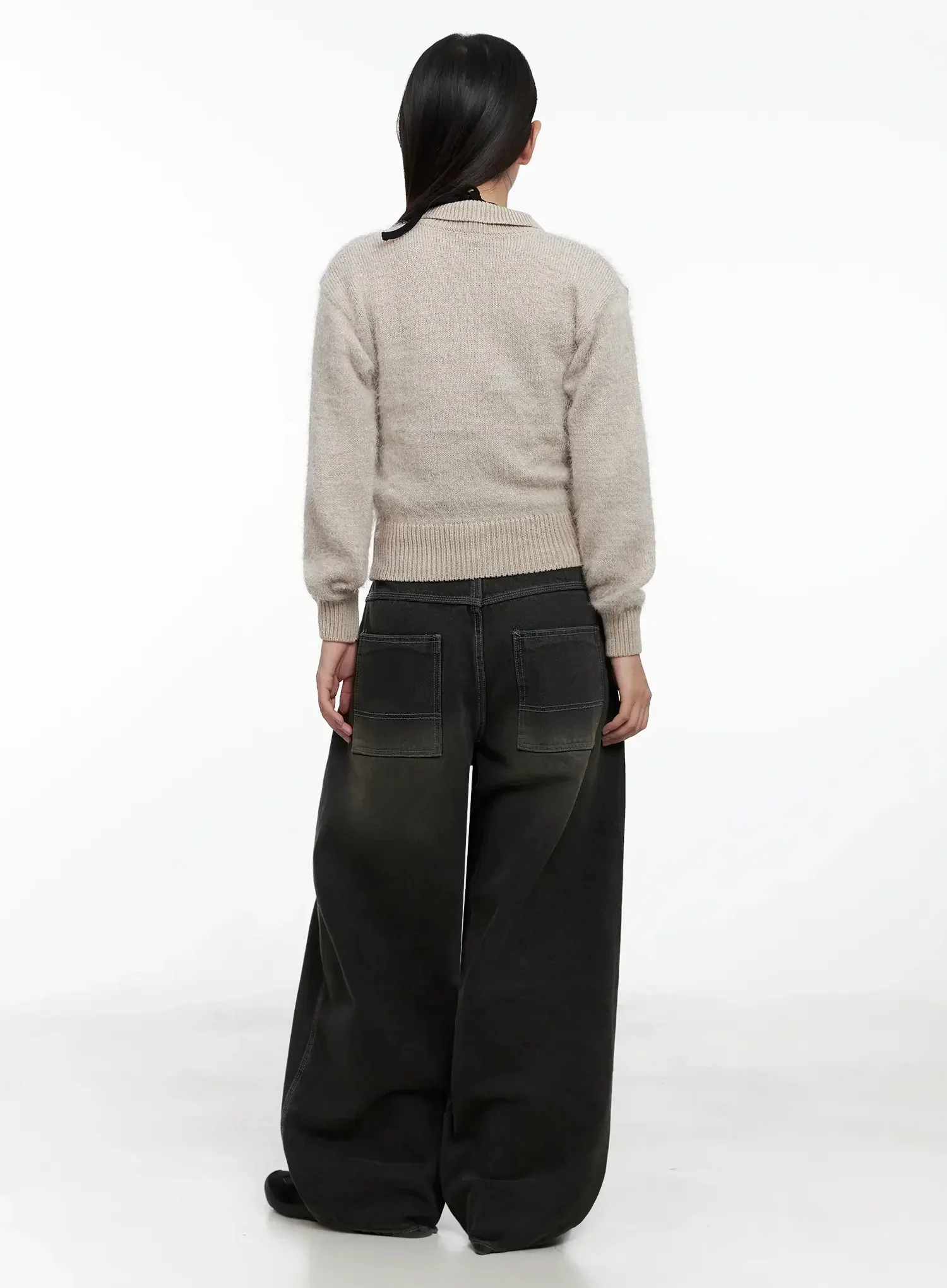 Hari Dark Washed Baggy Jeans IG527 - Image 6