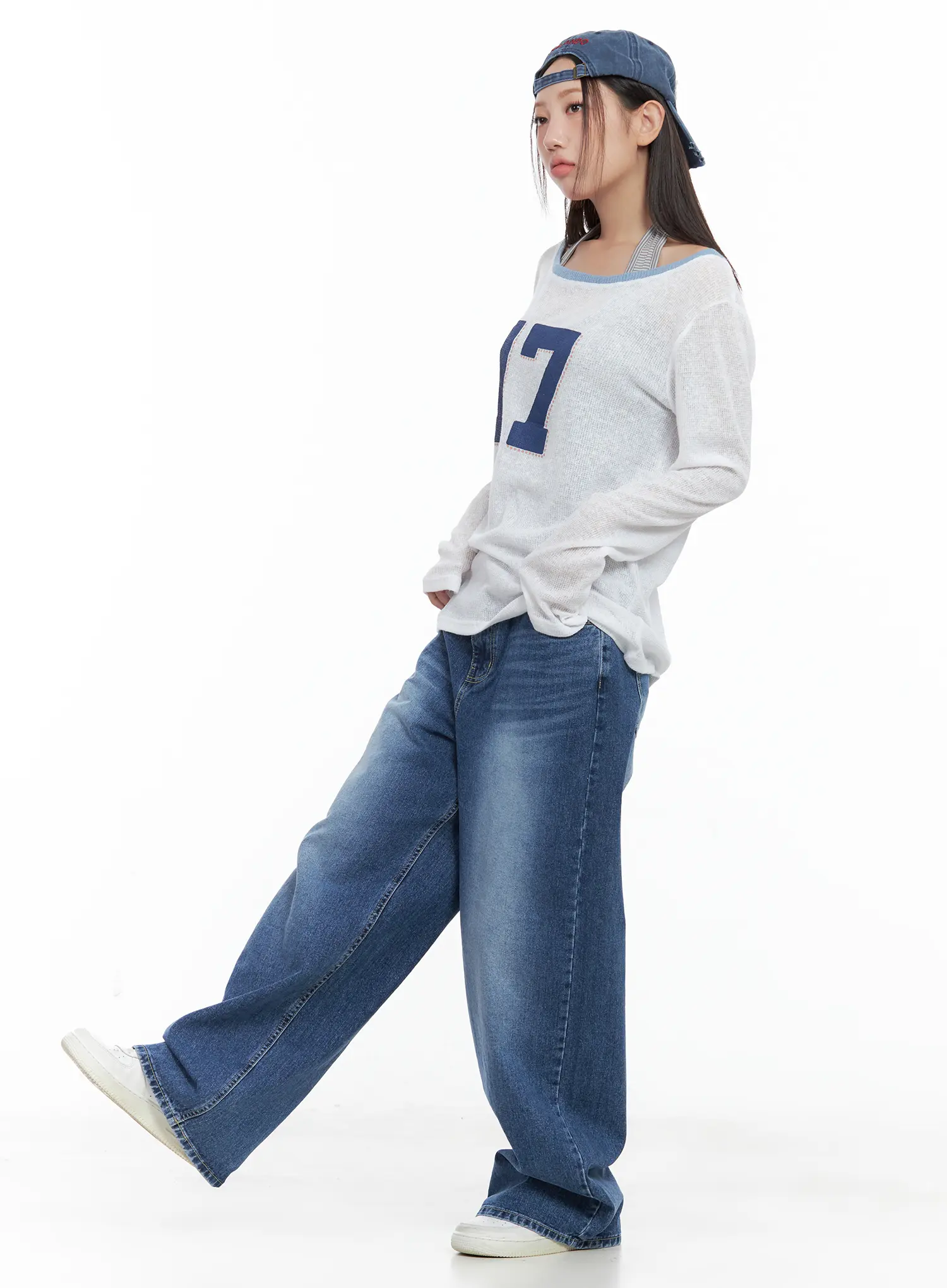 Hayoung Washed Wide-Leg Denim Jeans CL509 - Image 10