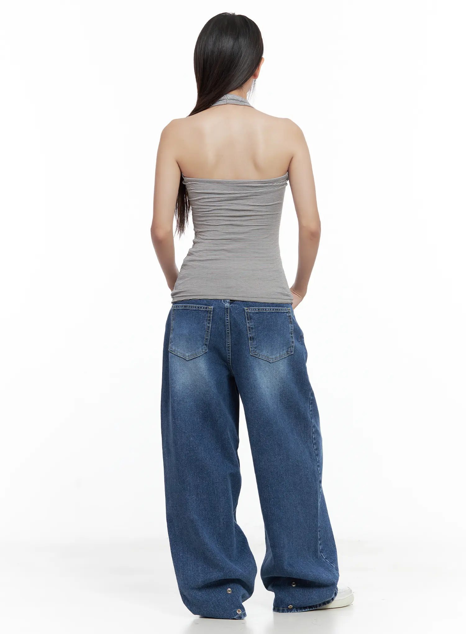 Hayoung Washed Wide-Leg Denim Jeans CL509 - Image 5
