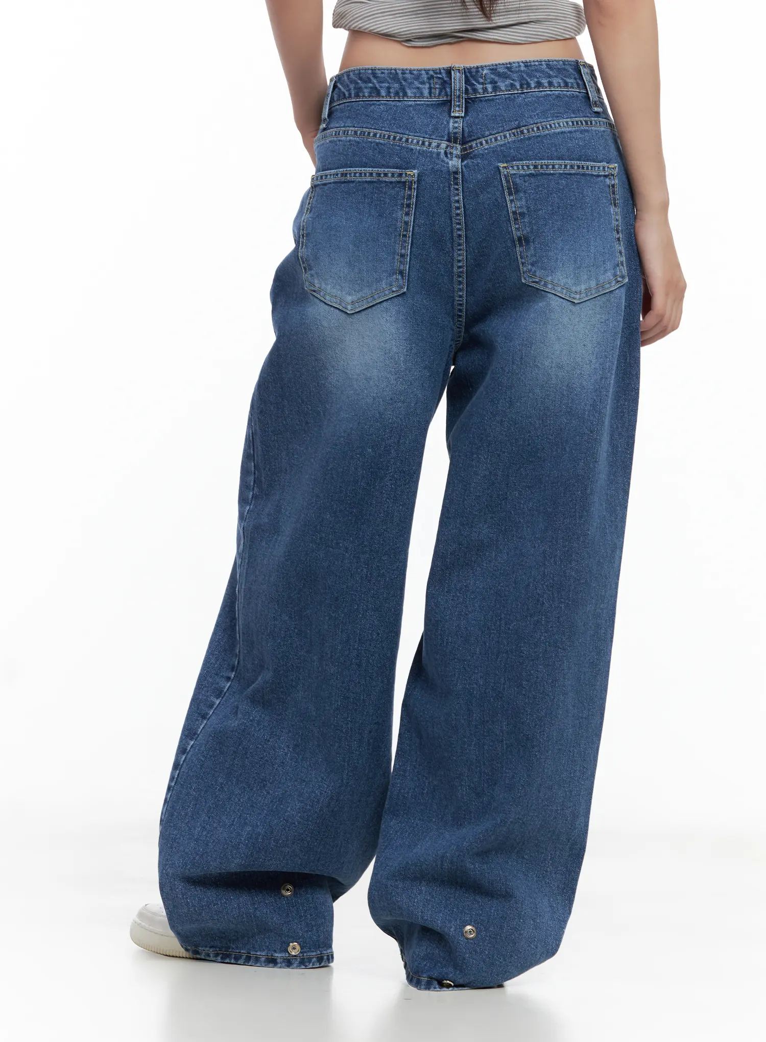 Hayoung Washed Wide-Leg Denim Jeans CL509 - Image 8