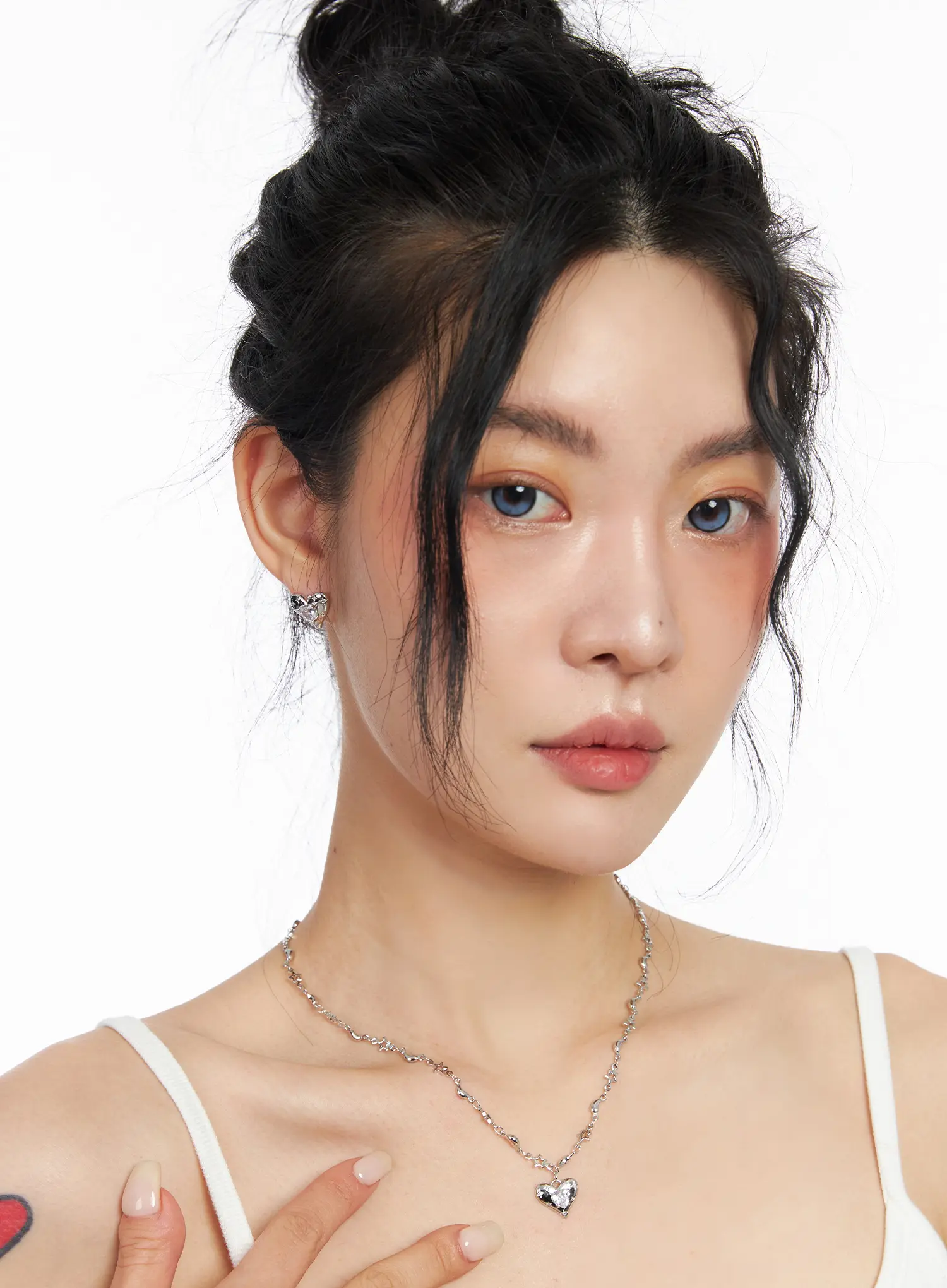 Heart Cubic Earrings CJ523 - Image 3