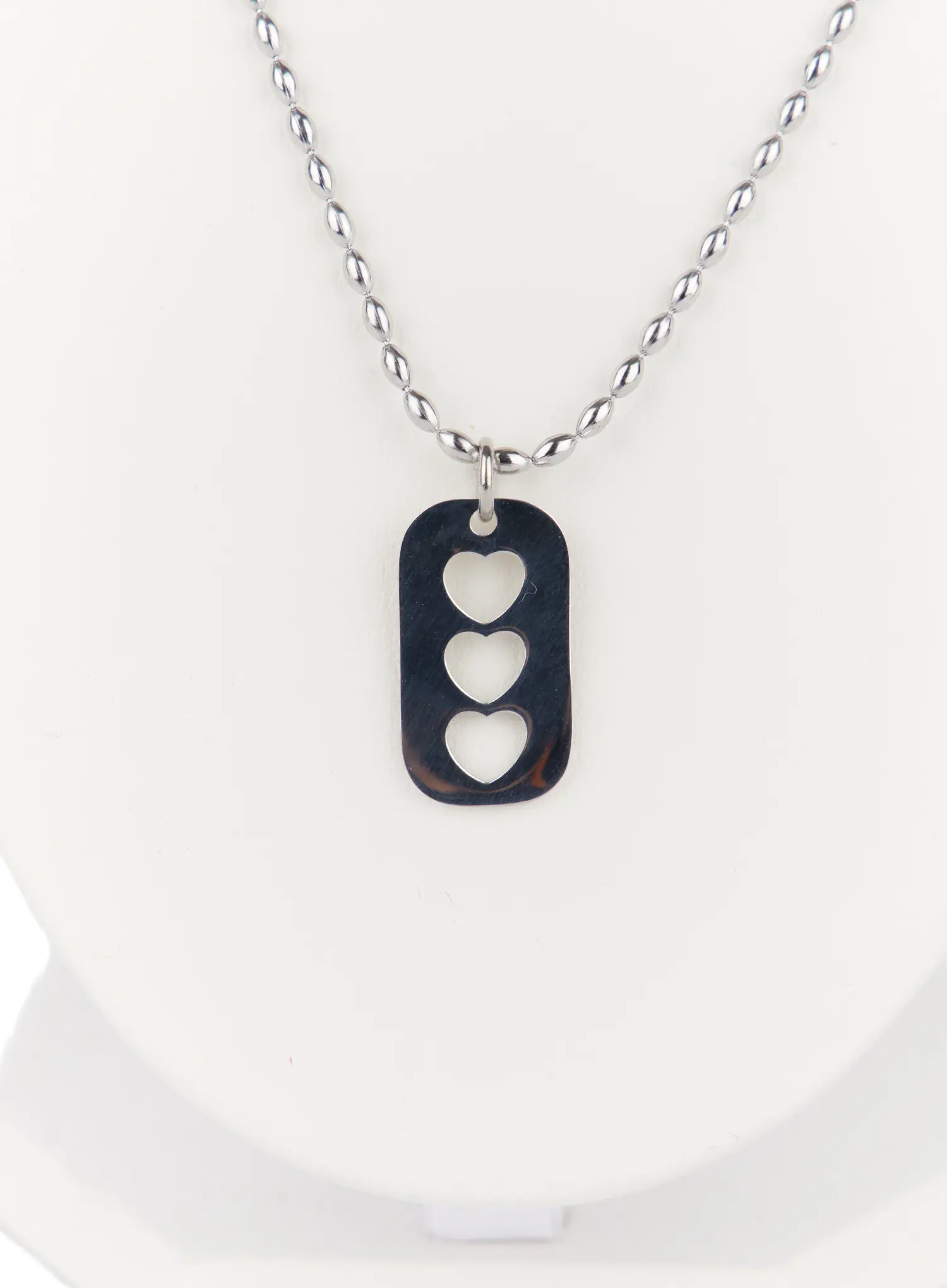 Heart Cutout Tag Necklace CJ515 - Image 5