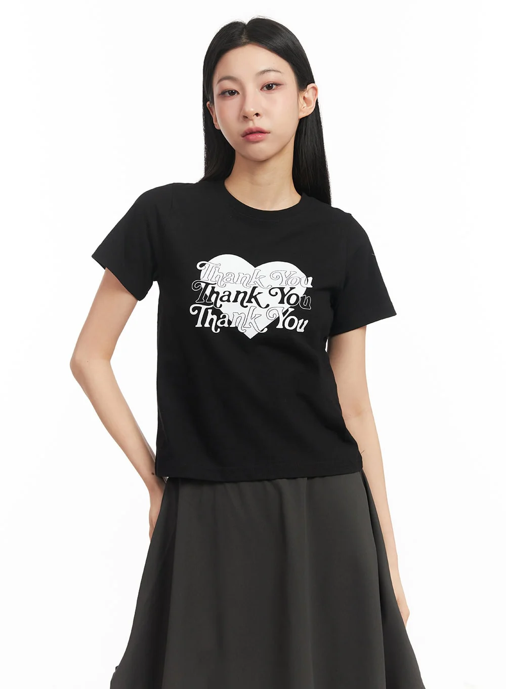 Heart Graphic Cropped T-Shirt CM504 - Image 11