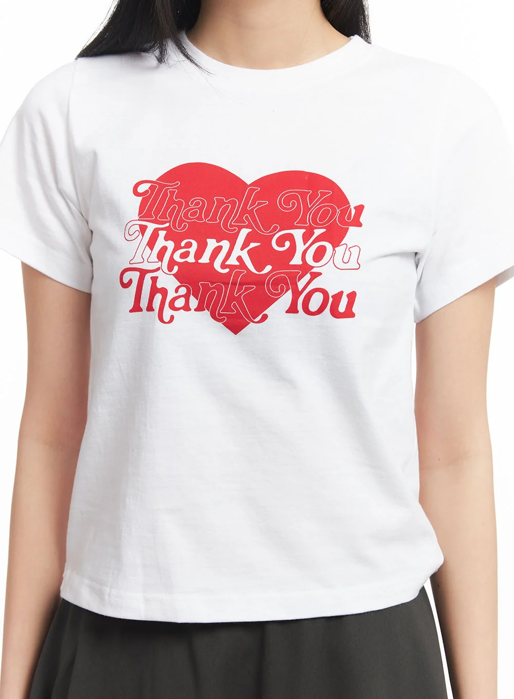 Heart Graphic Cropped T-Shirt CM504 - Image 8
