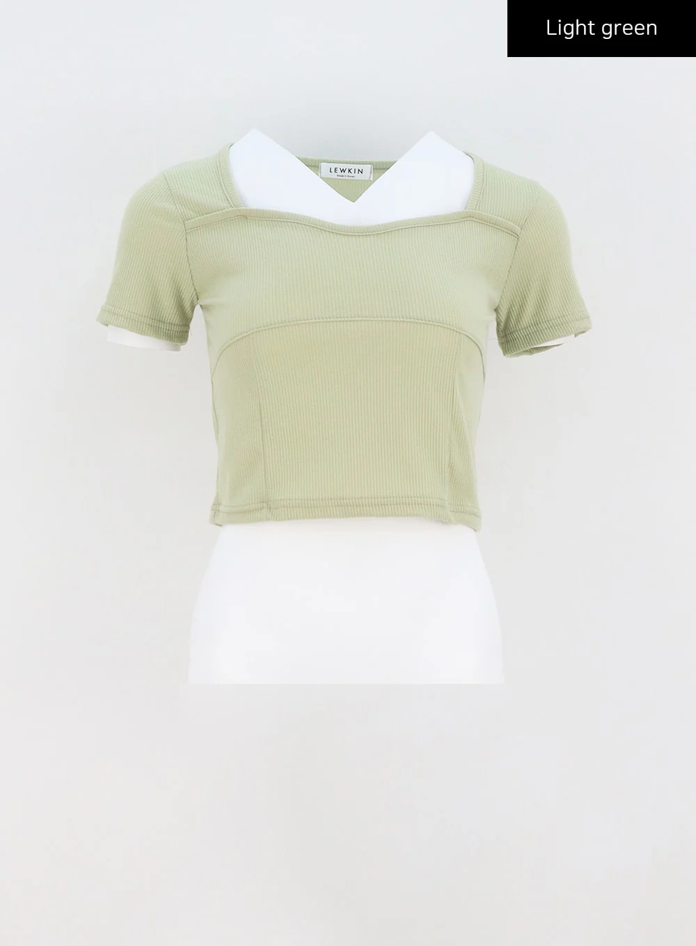 Heart Neck Cropped Tee CA320 - Image 30