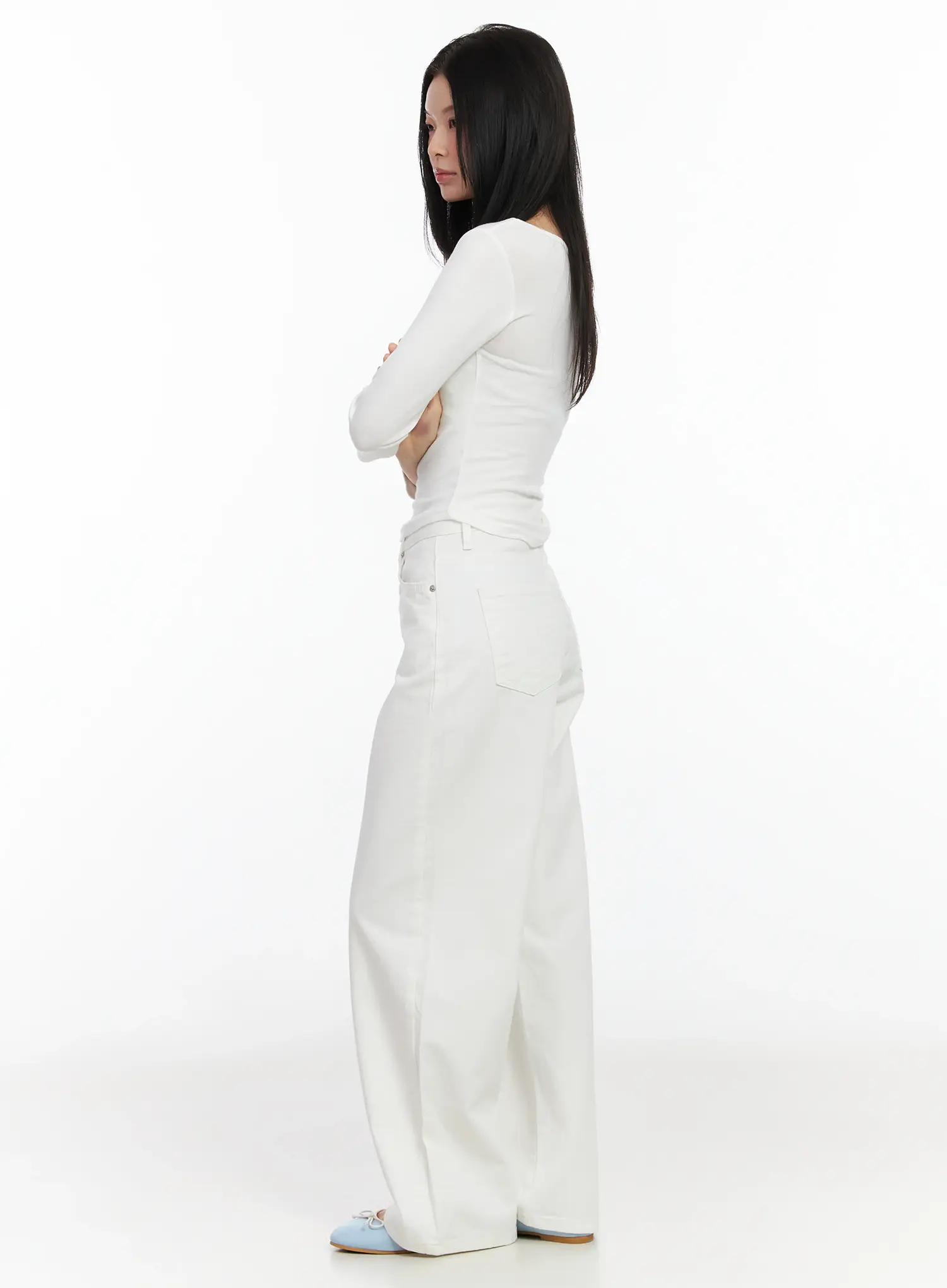Heart Neck Long Sleeve Top IM524 - Image 9