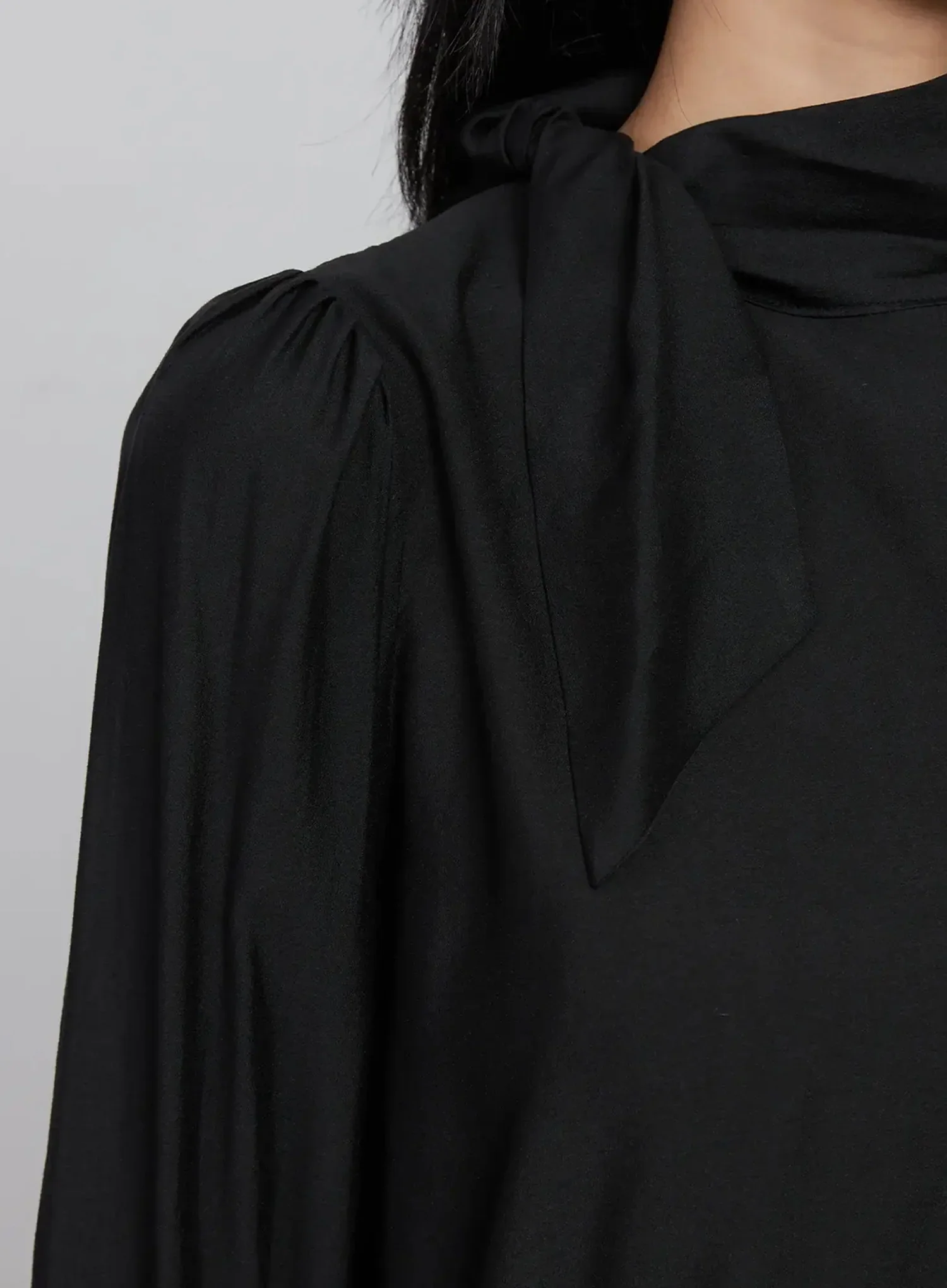 High Neck Tie Blouse ID504 - Image 7