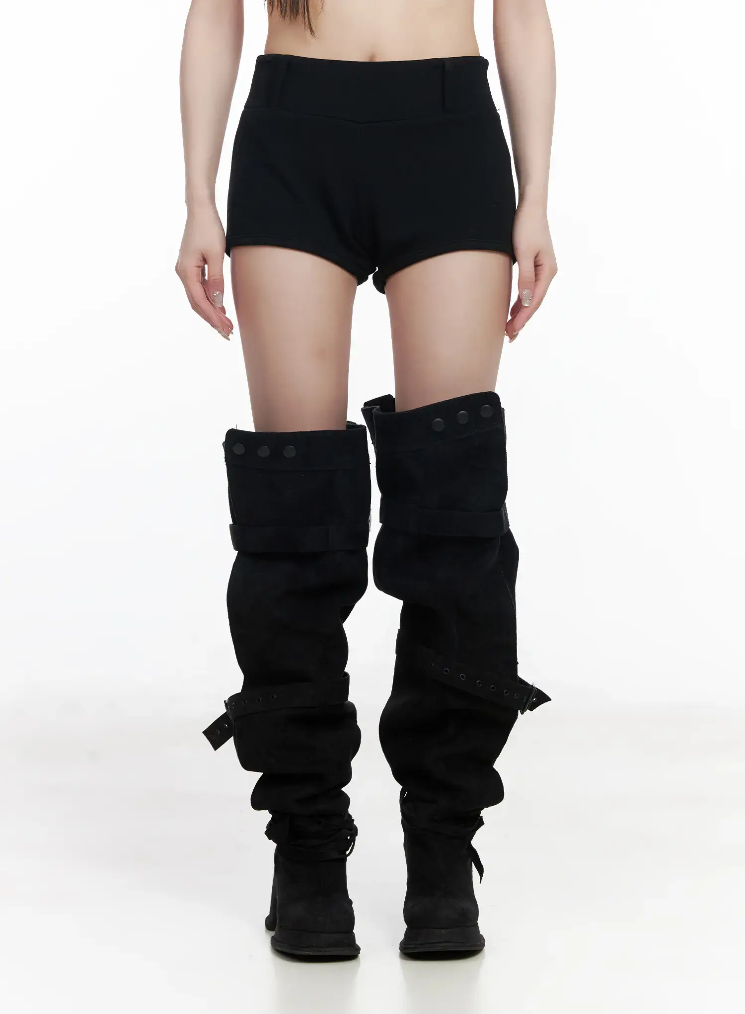 High-Waist Flap Pocket Shorts CF523 - Image 10