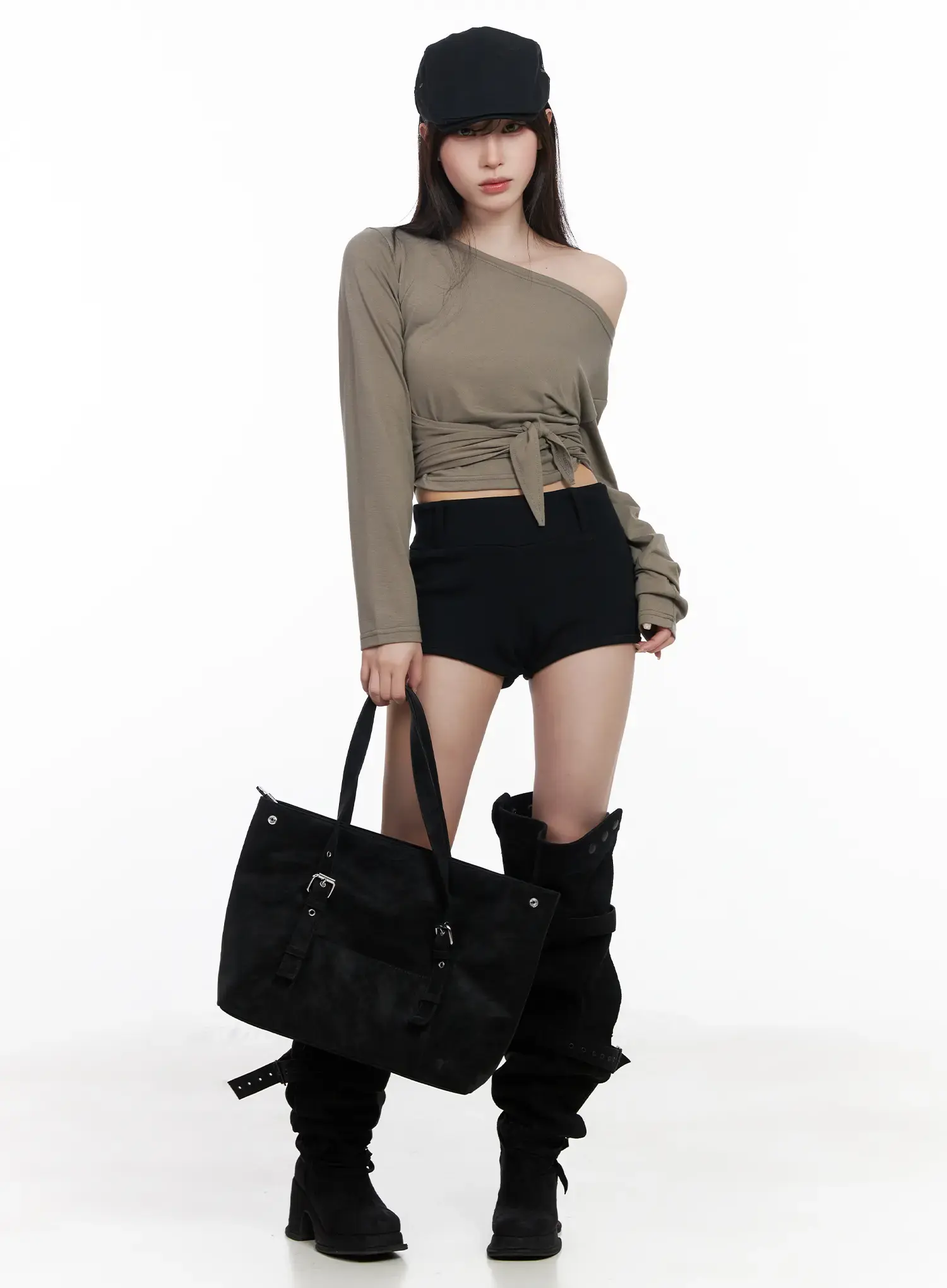 High-Waist Flap Pocket Shorts CF523 - Image 8