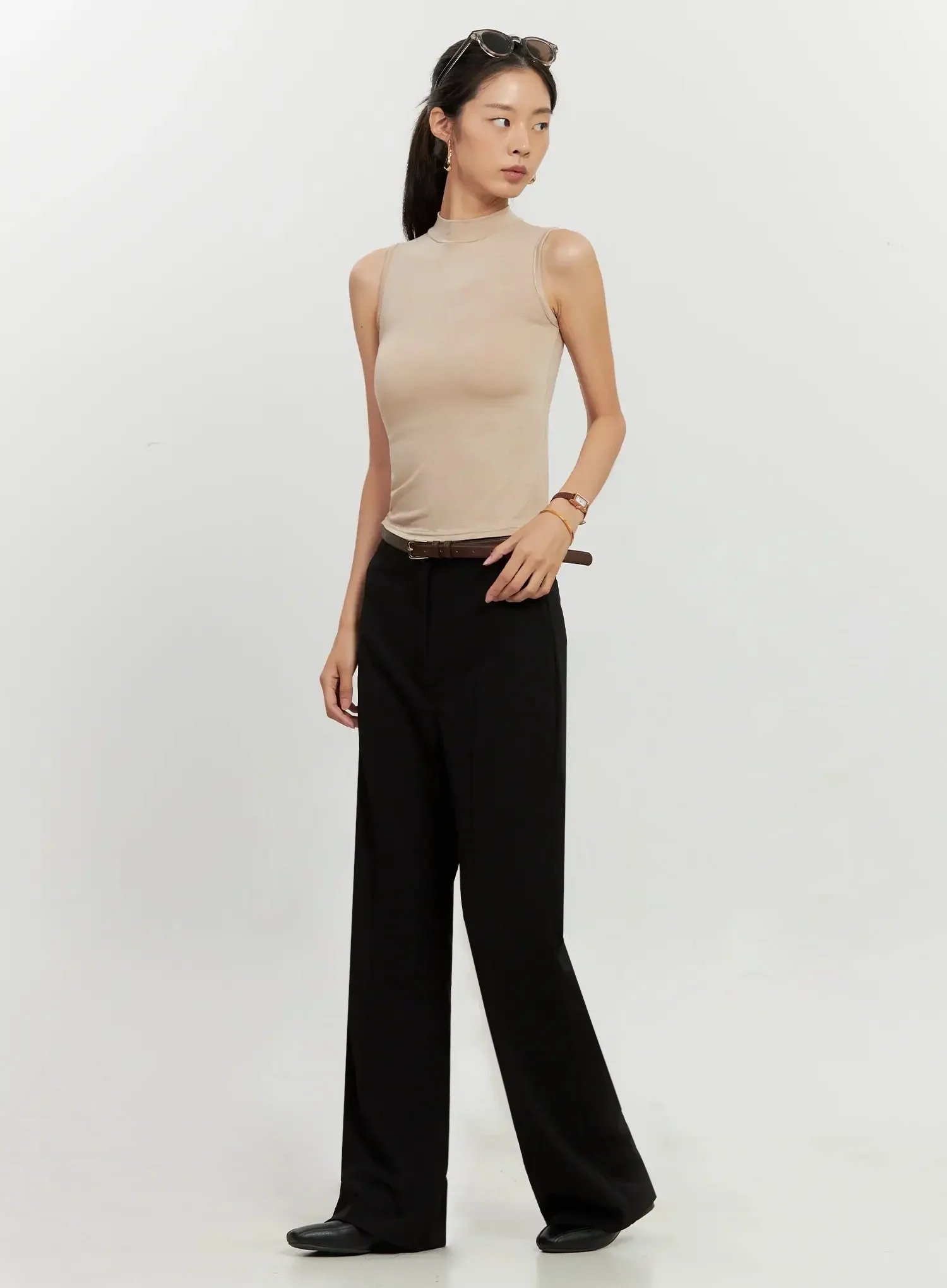 High-Waist Flare Trousers IL528 - Image 13