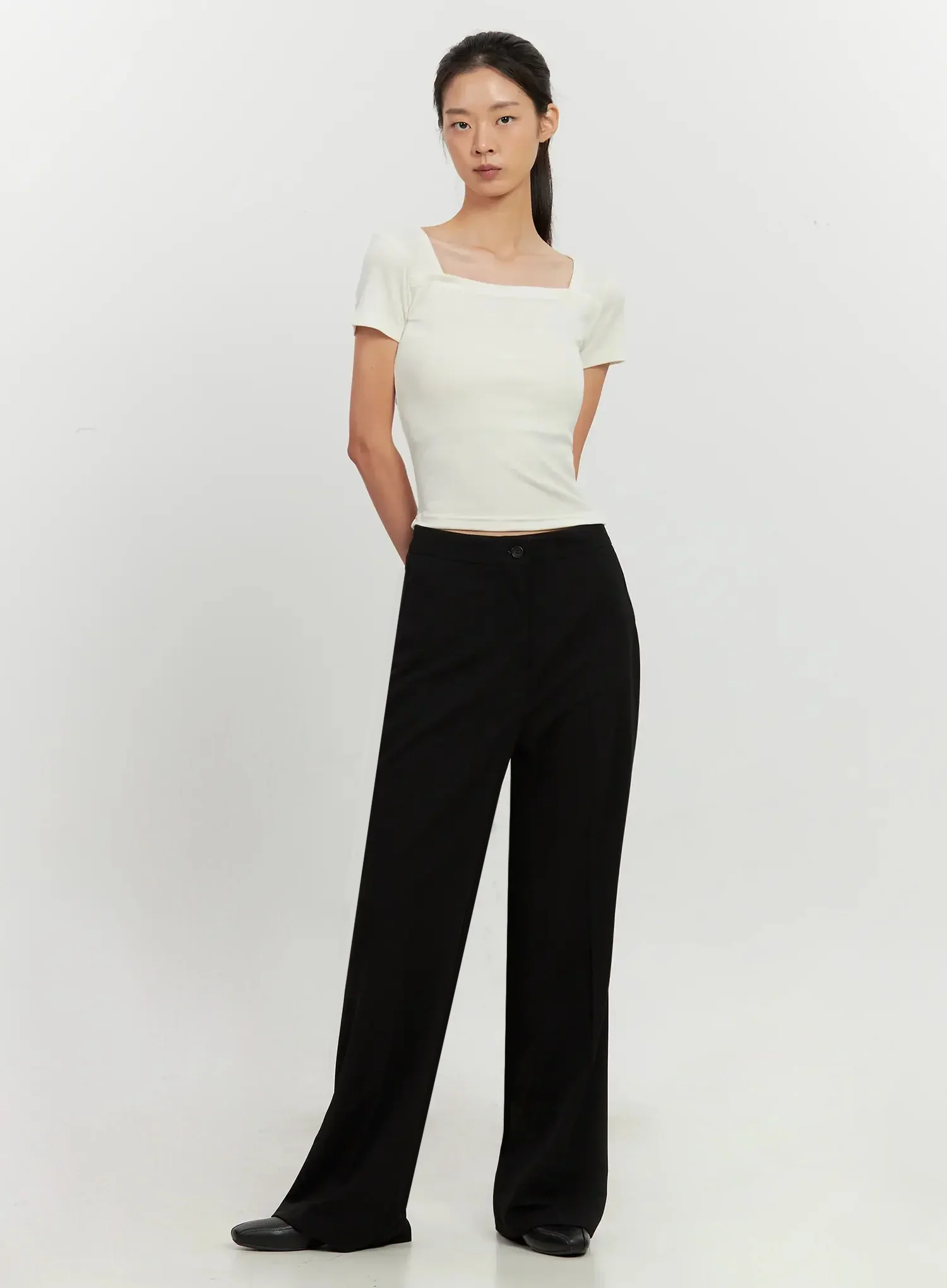 High-Waist Flare Trousers IL528 - Image 17