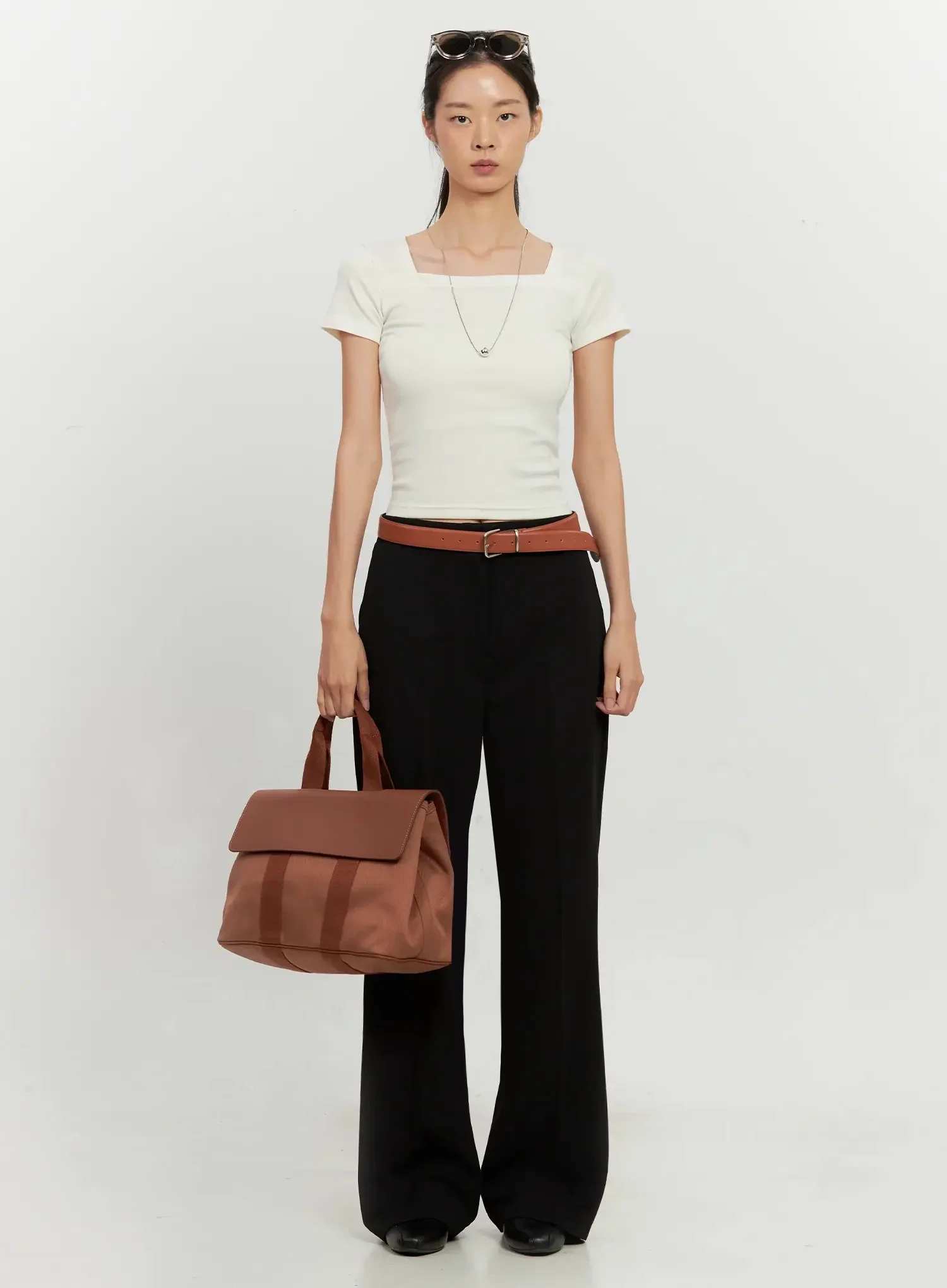 High-Waist Flare Trousers IL528 - Image 22