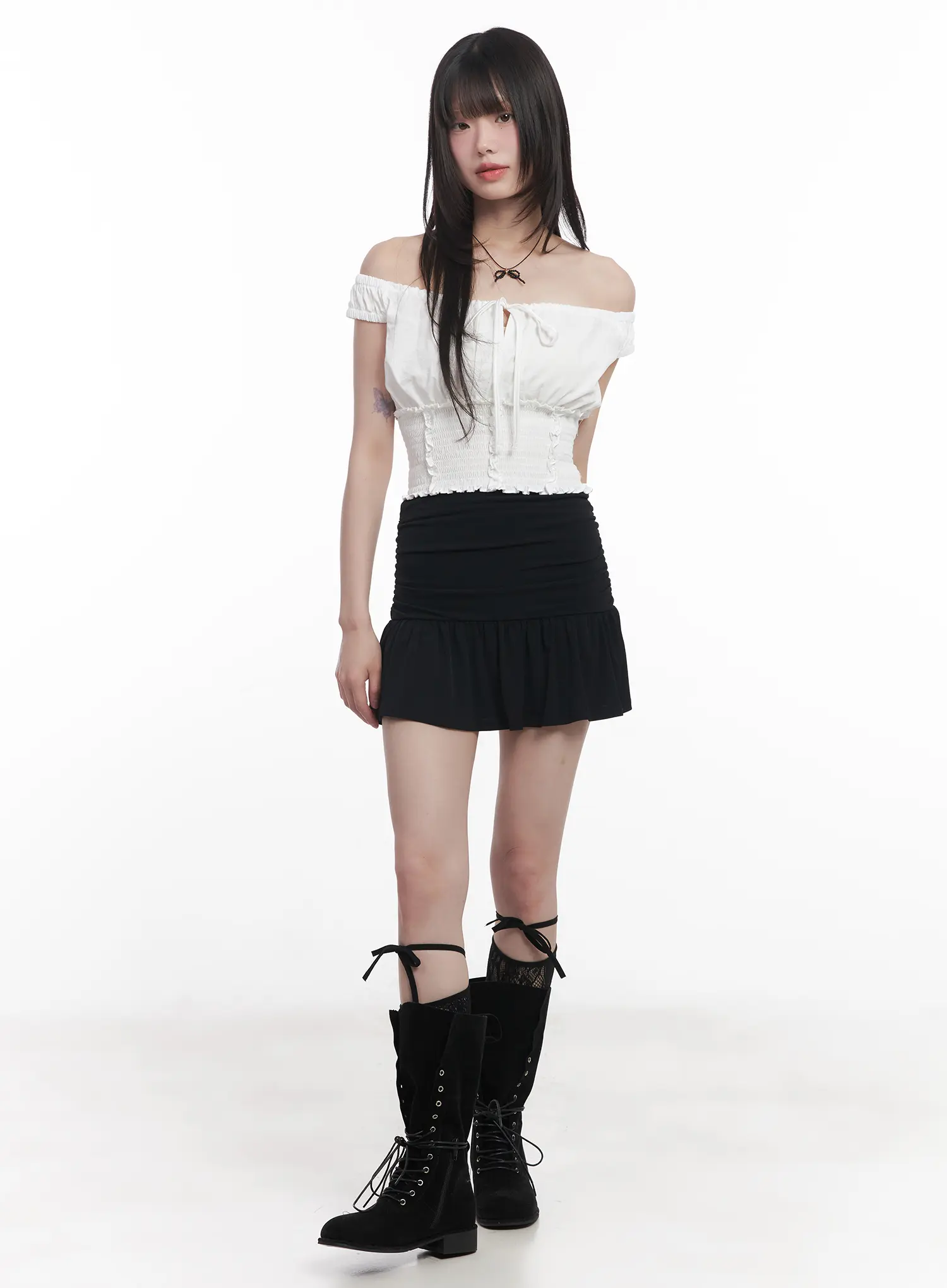 High-Waist Flared Mini Skirt CU519 - Image 2