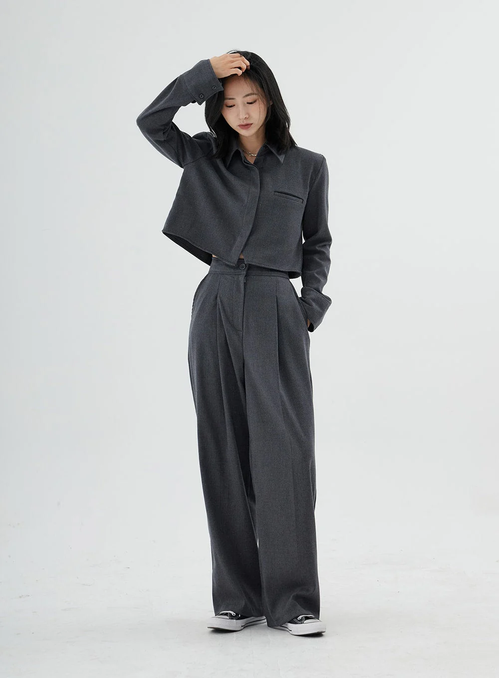 High Waist Maxi Tailored Pants ON11 - Image 3