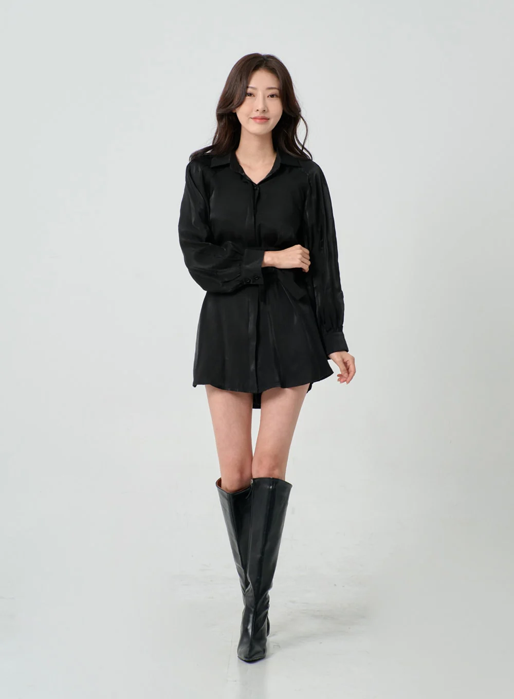 High Waist Ribbon Shirt And Pants Set IN08 - Image 13
