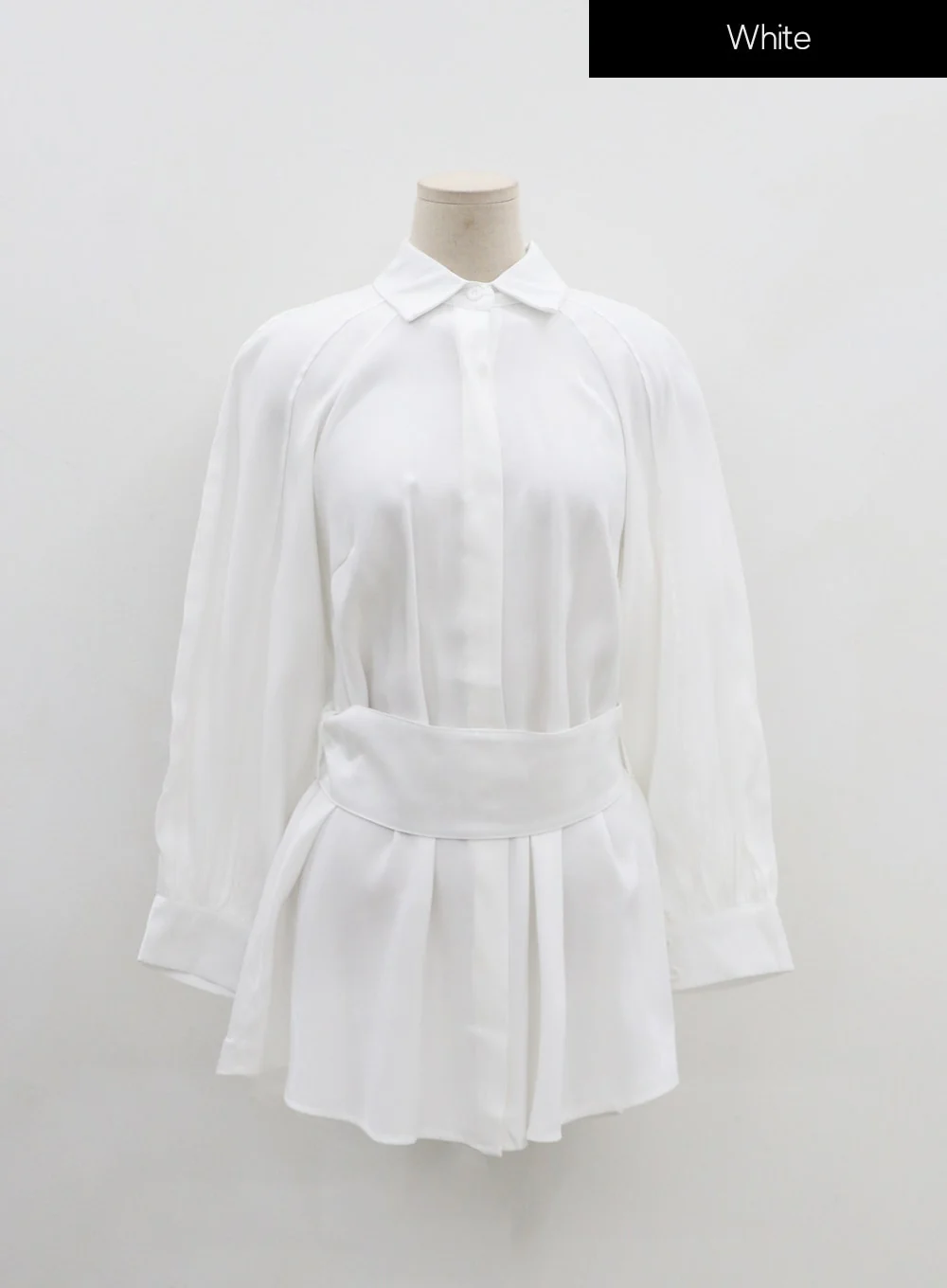 High Waist Ribbon Shirt And Pants Set IN08 - Image 22
