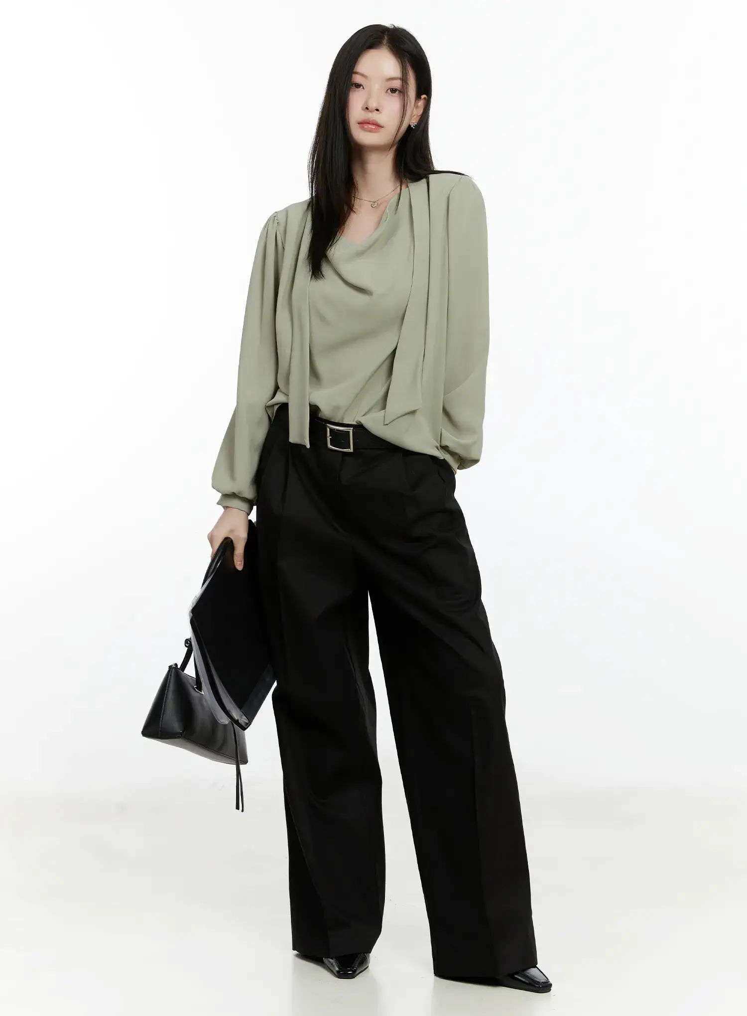 High-Waist Wide Leg Trousers F502