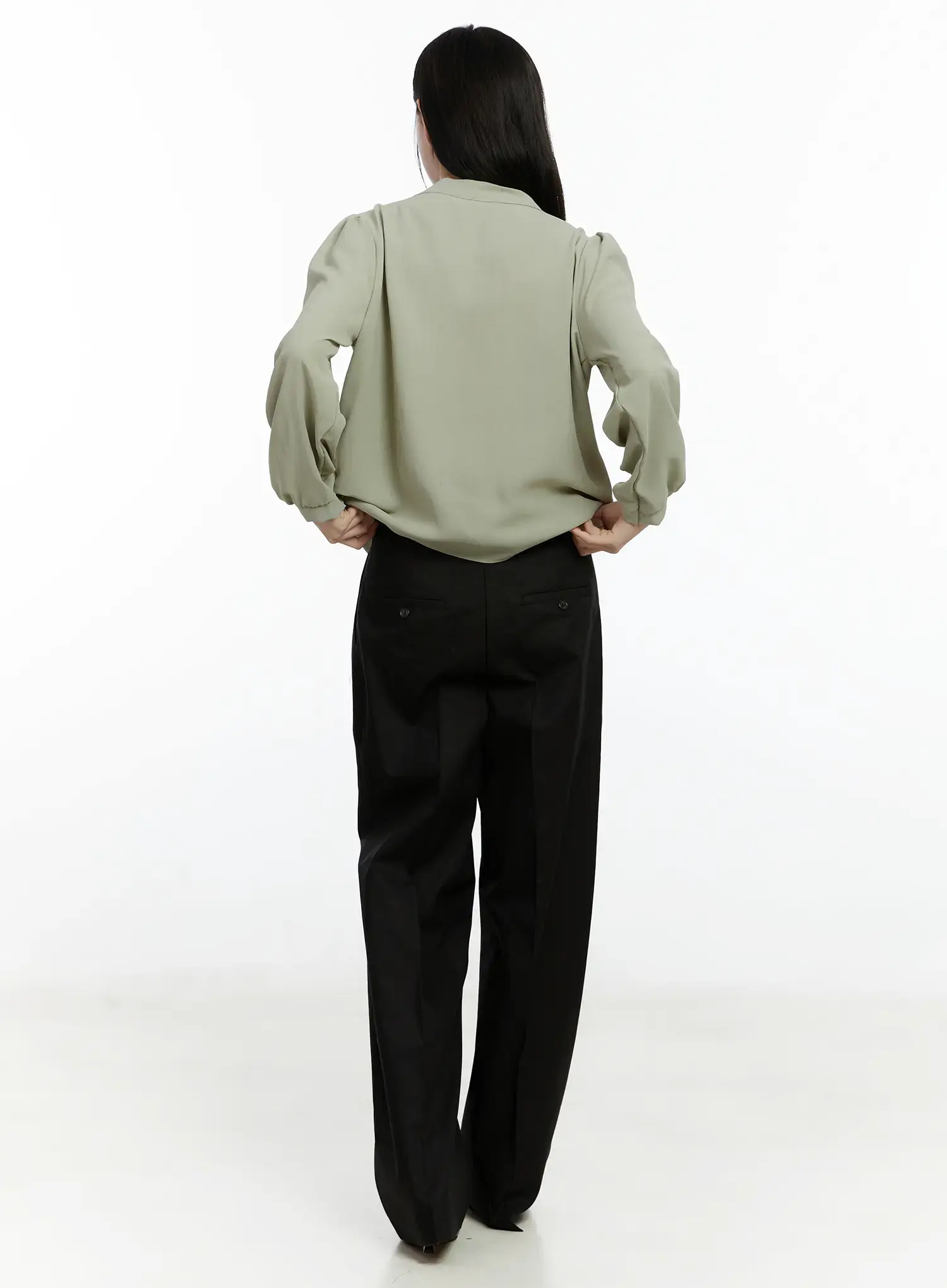 High-Waist Wide Leg Trousers F502 - Image 7