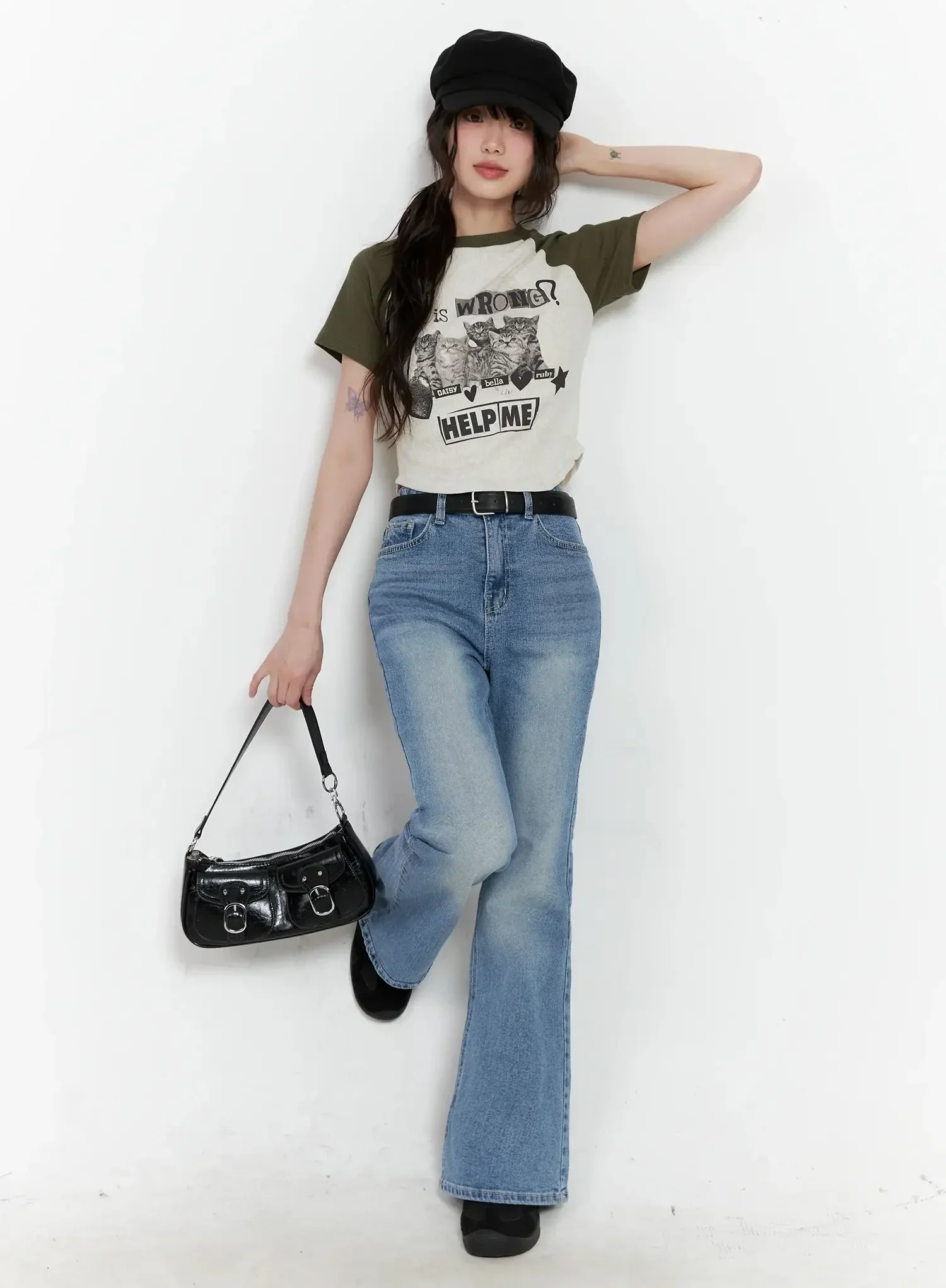 Hikaru High-Waist Flare Jeans IL531 - Image 2