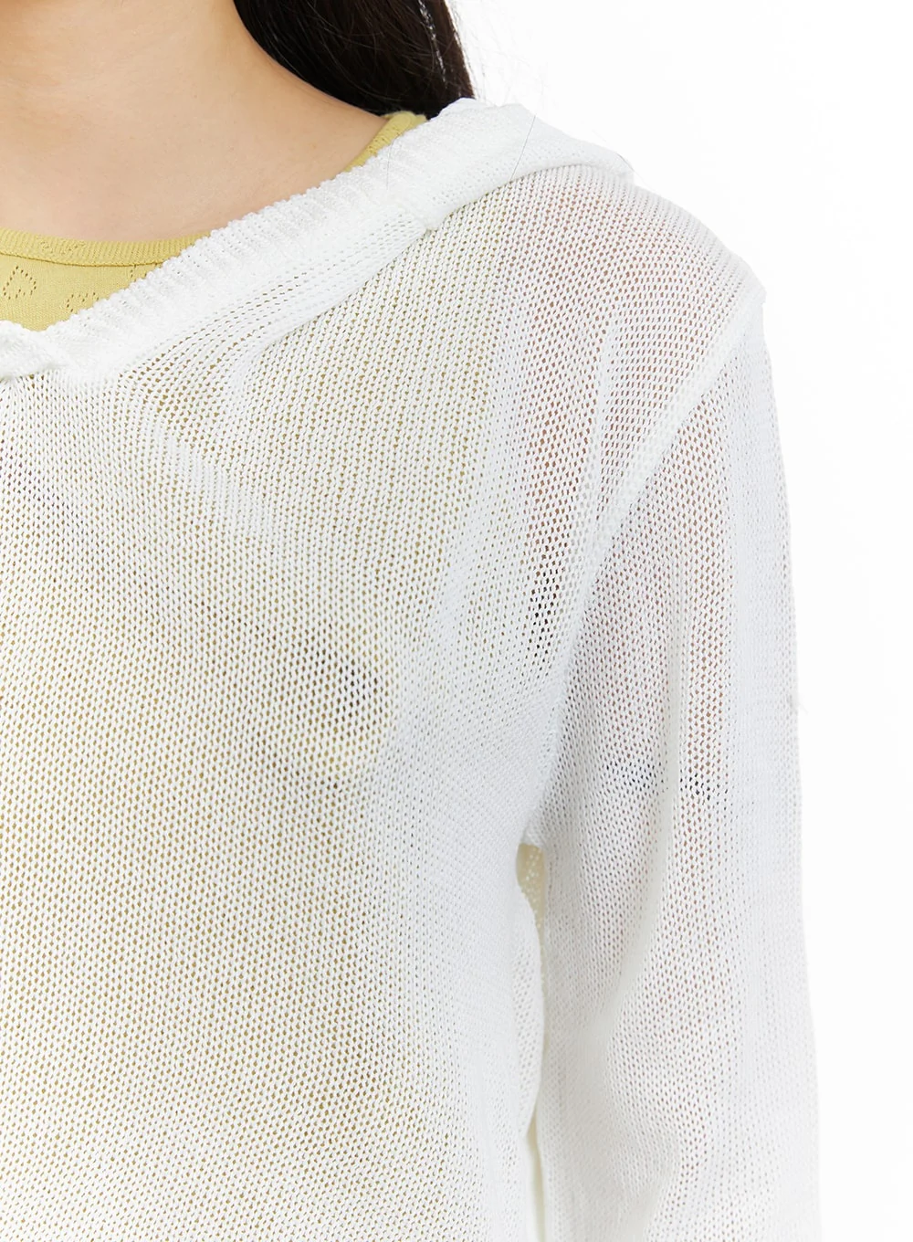 Hooded Crop Summer Knit Top CM426 - Image 3