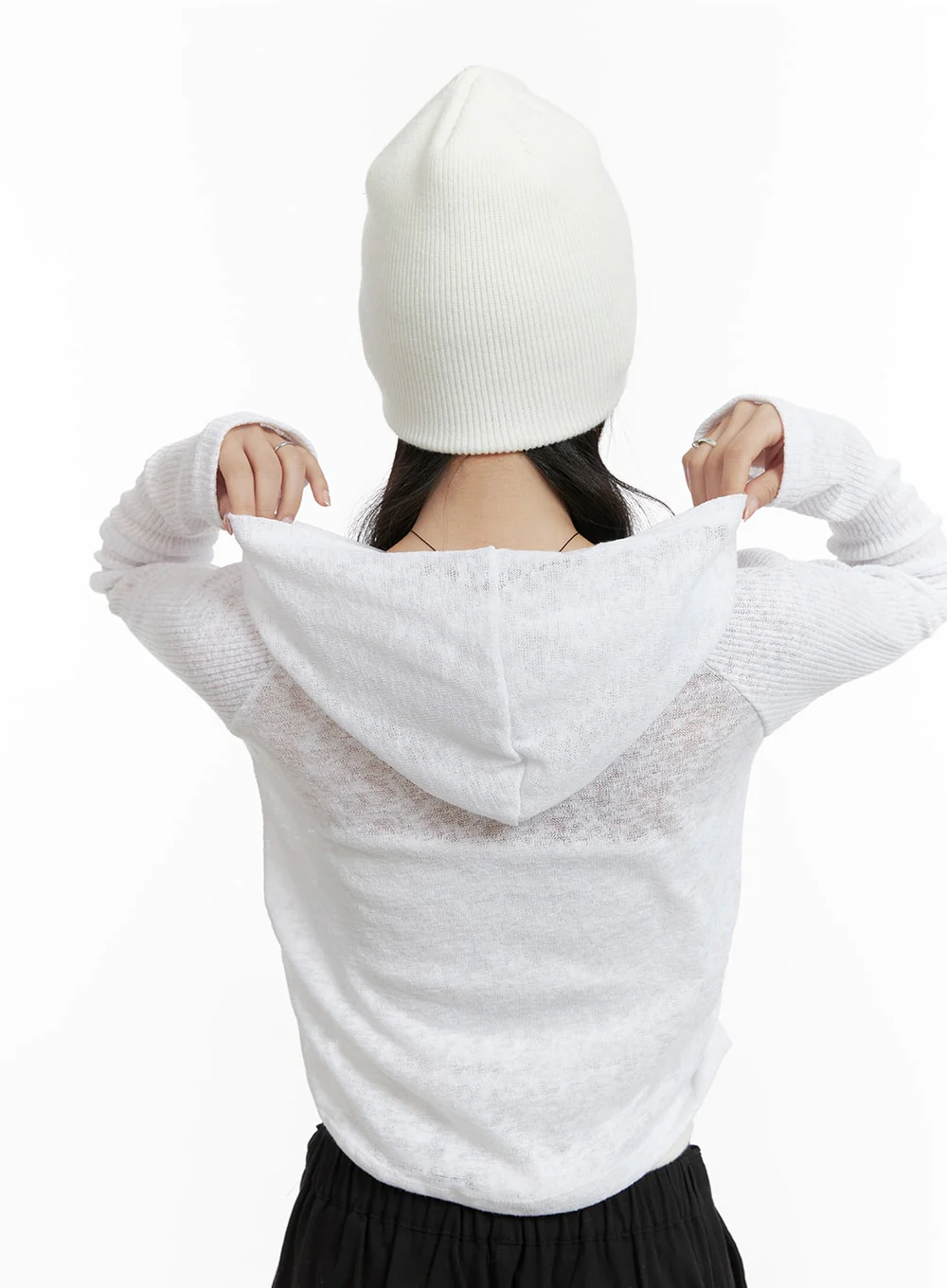 Hooded Cut-Out Top CA404 - Image 5
